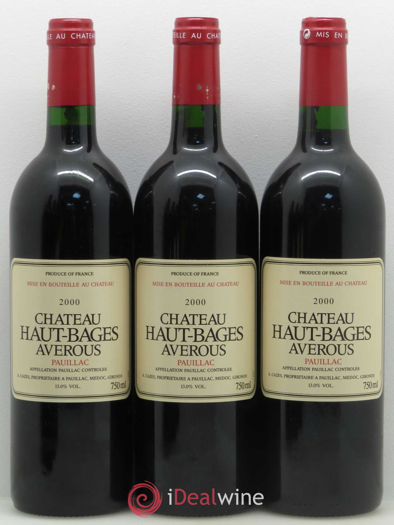 Château Haut Bages Averous Cru Bourgeois 2000 - Lot de 12 bouteilles - 1