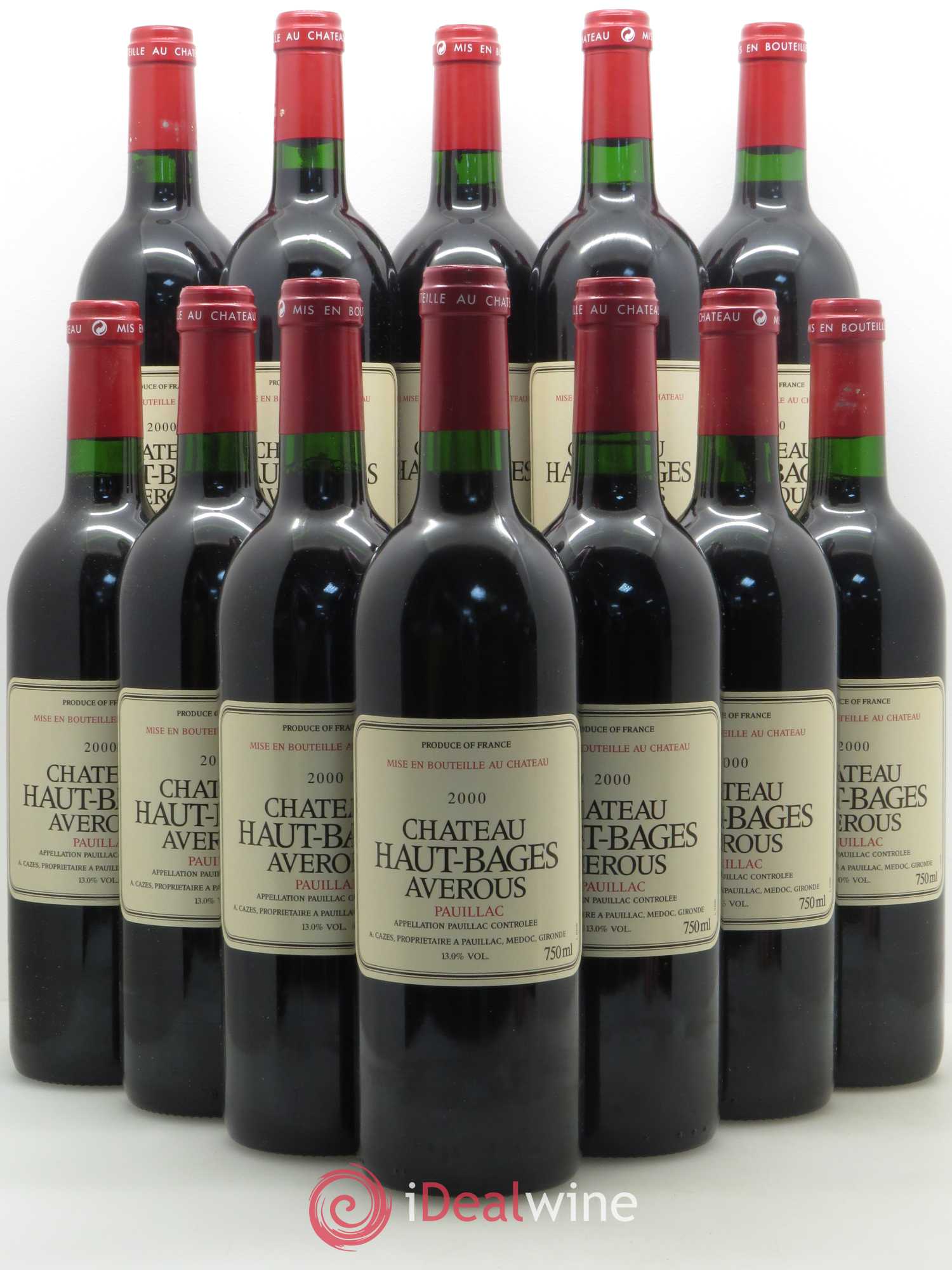 Château Haut Bages Averous Cru Bourgeois 2000 - Lot de 12 bouteilles - 0