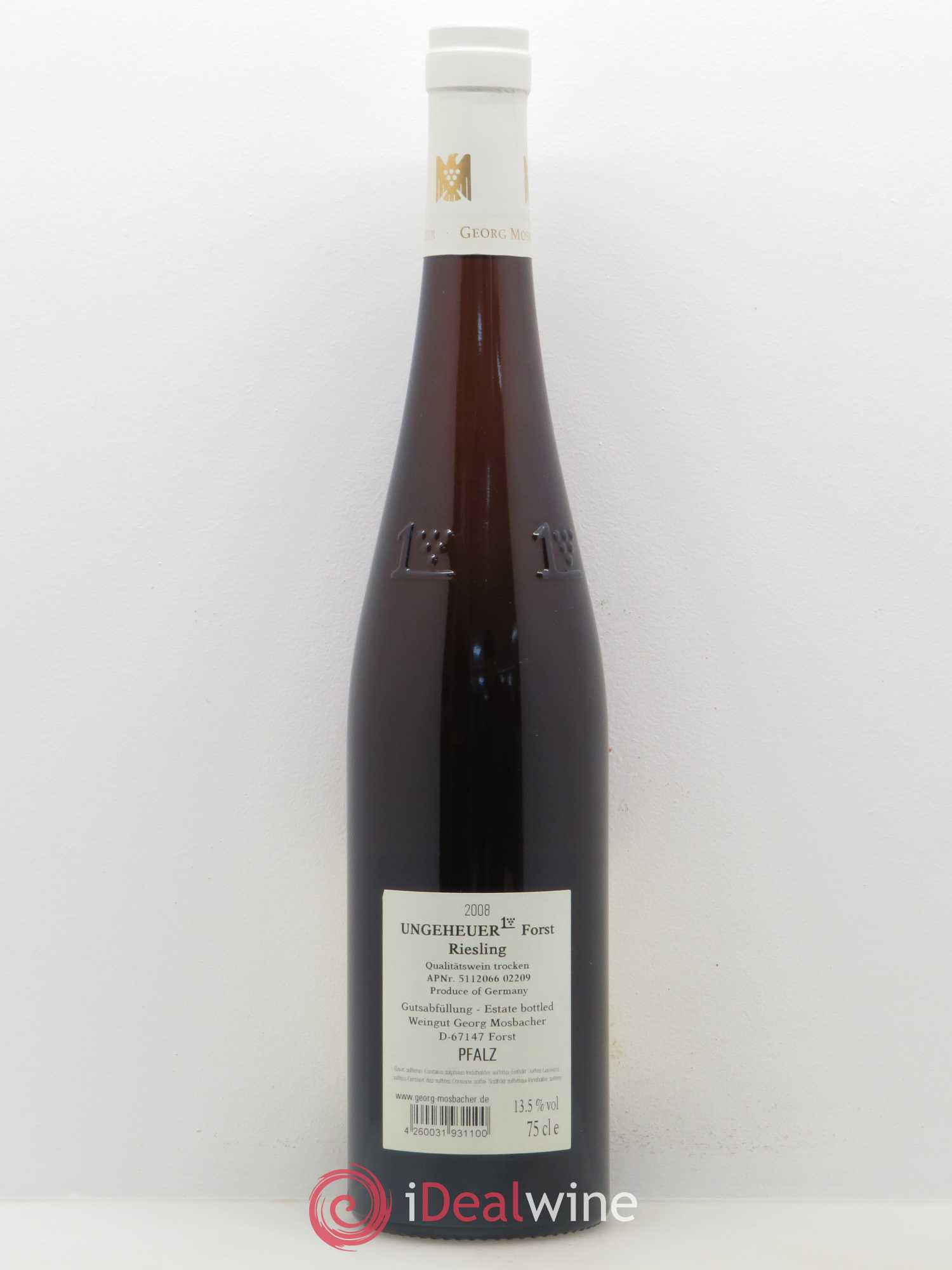 Riesling Ungeheuer Forst GG Trocken Georg Mosbacher 2008 - Lotto di 1 bottiglia - 1