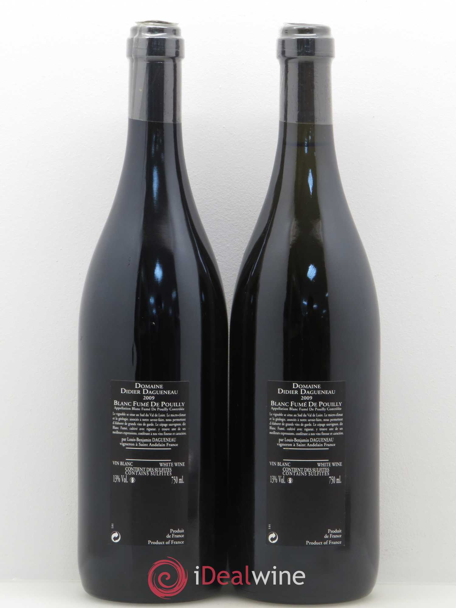 Vin de France (anciennement Pouilly-Fumé) Silex Dagueneau (Domaine Didier - Louis-Benjamin) 2009 - Lot de 2 bouteilles - 1