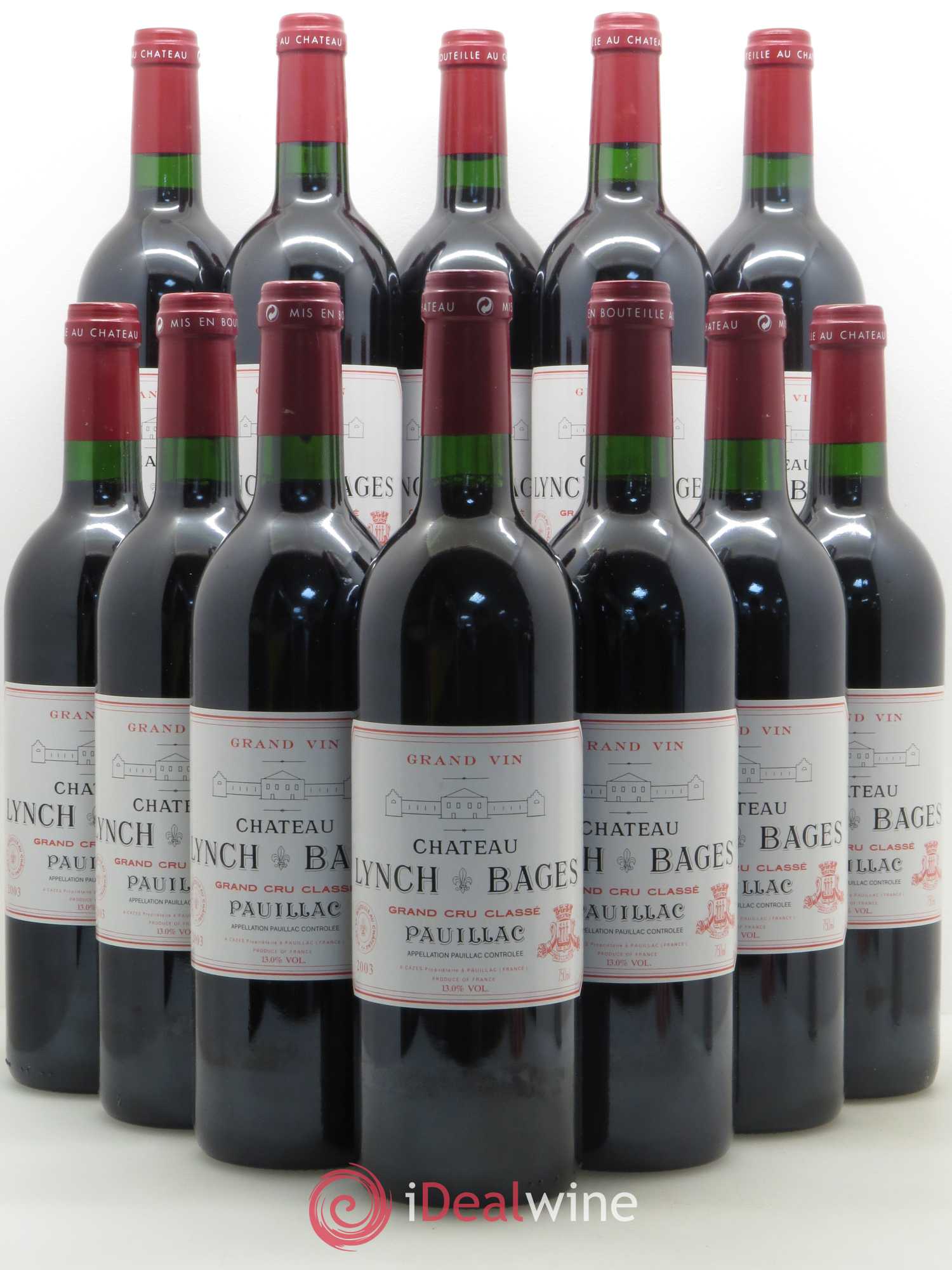 Château Lynch Bages 5ème Grand Cru Classé 2003 - Lot de 12 bouteilles - 0