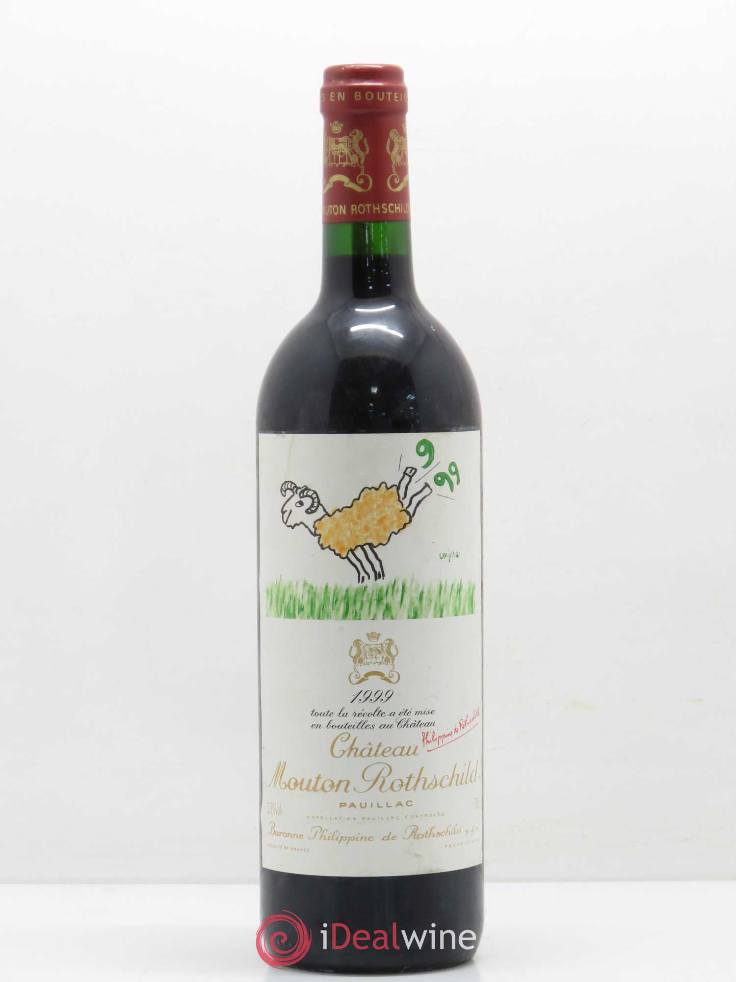 Château Mouton Rothschild 1er Grand Cru Classé 1999 - Lot de 1 bouteille - 0