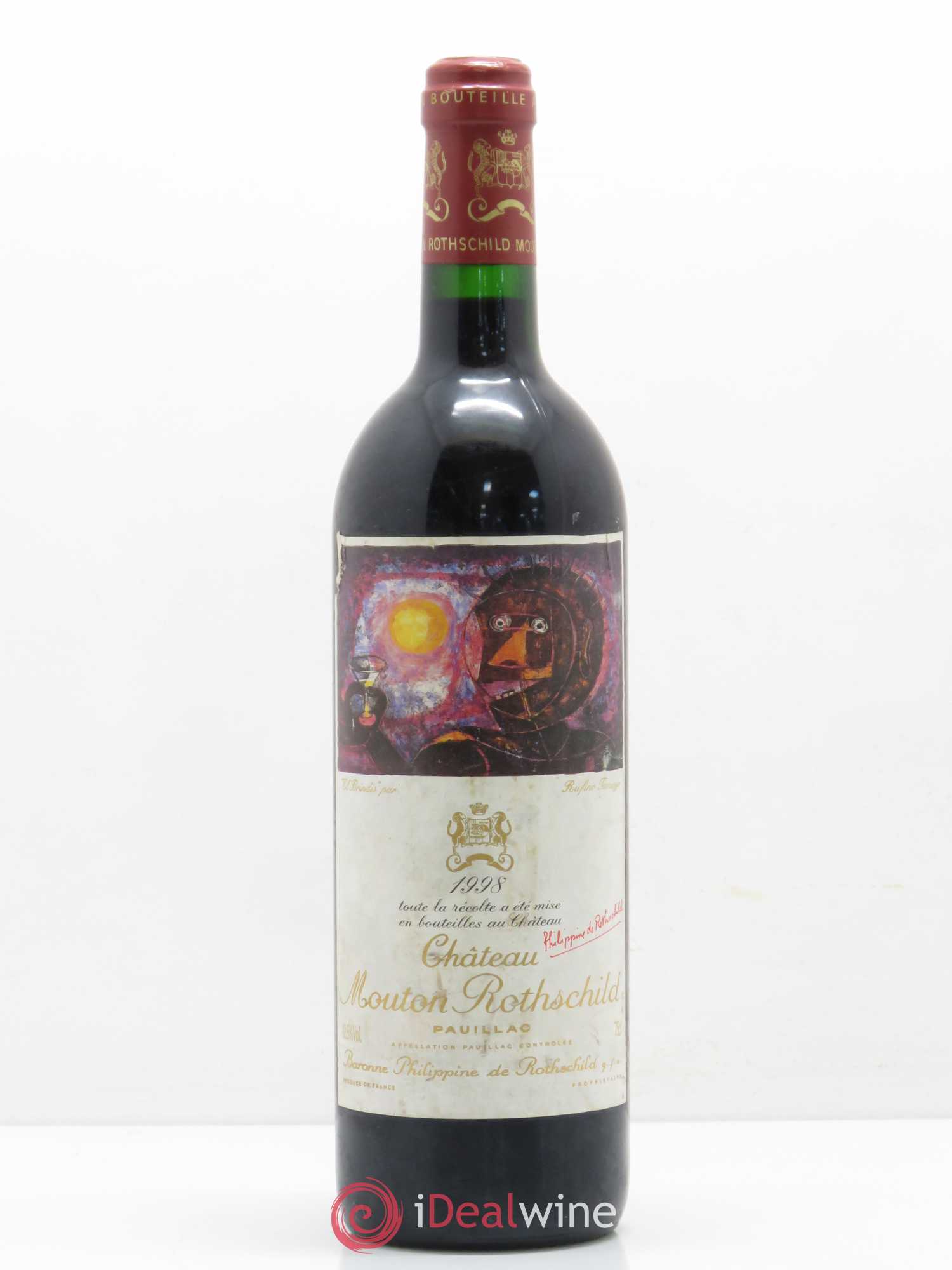 Château Mouton Rothschild 1er Grand Cru Classé 1998 - Lot de 1 bouteille - 0
