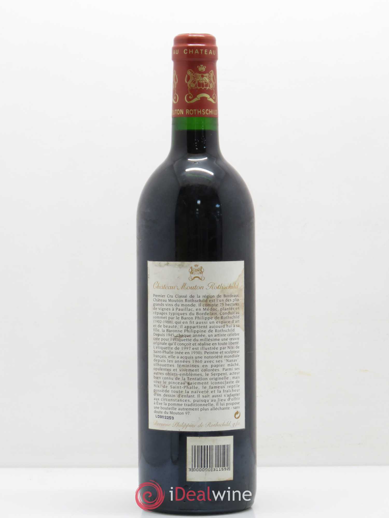 Château Mouton Rothschild 1er Grand Cru Classé 1997 - Lot de 1 bouteille - 1
