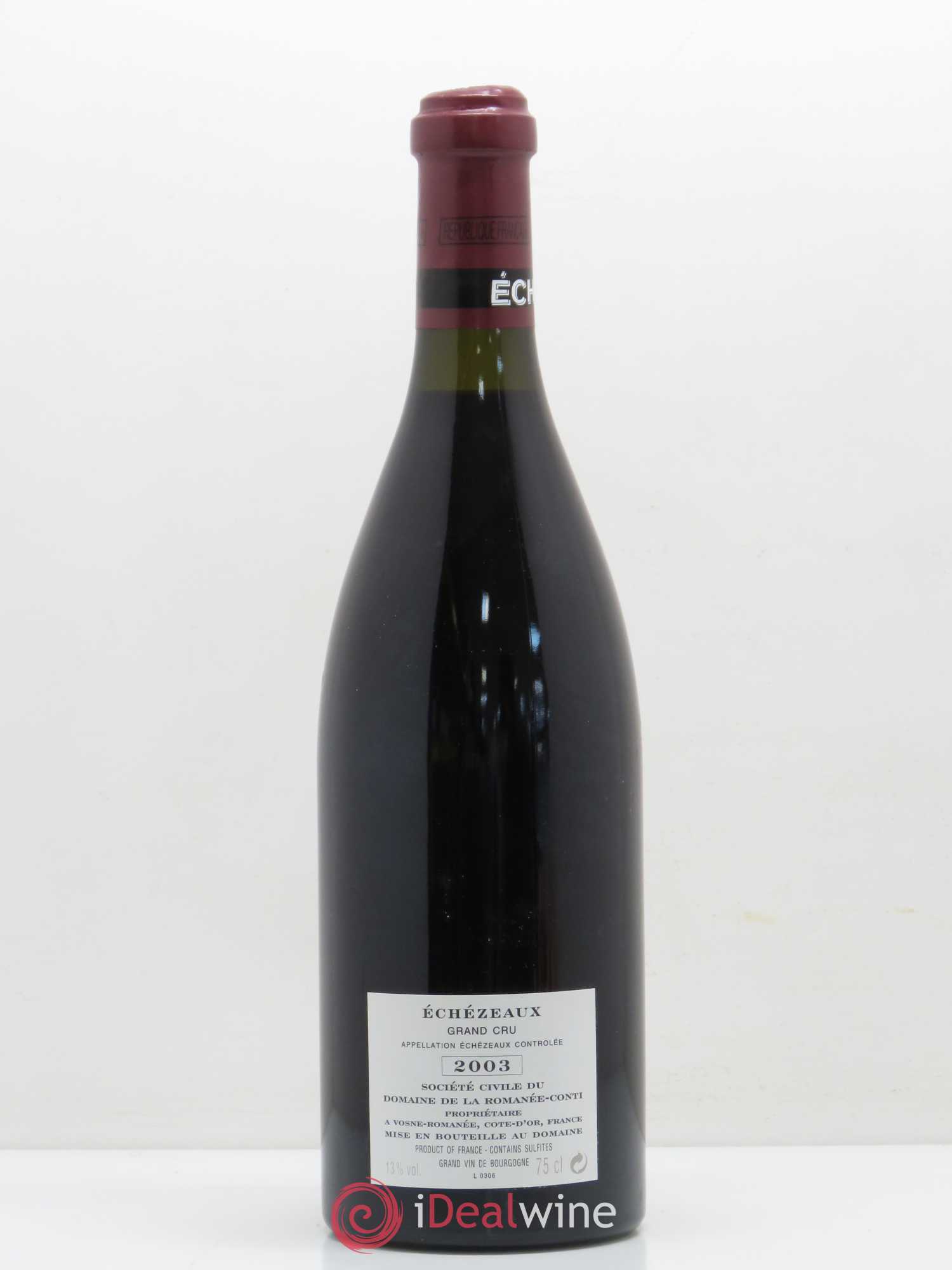 Echezeaux Grand Cru Domaine de la Romanée-Conti 2003 - Lot de 1 bouteille - 1