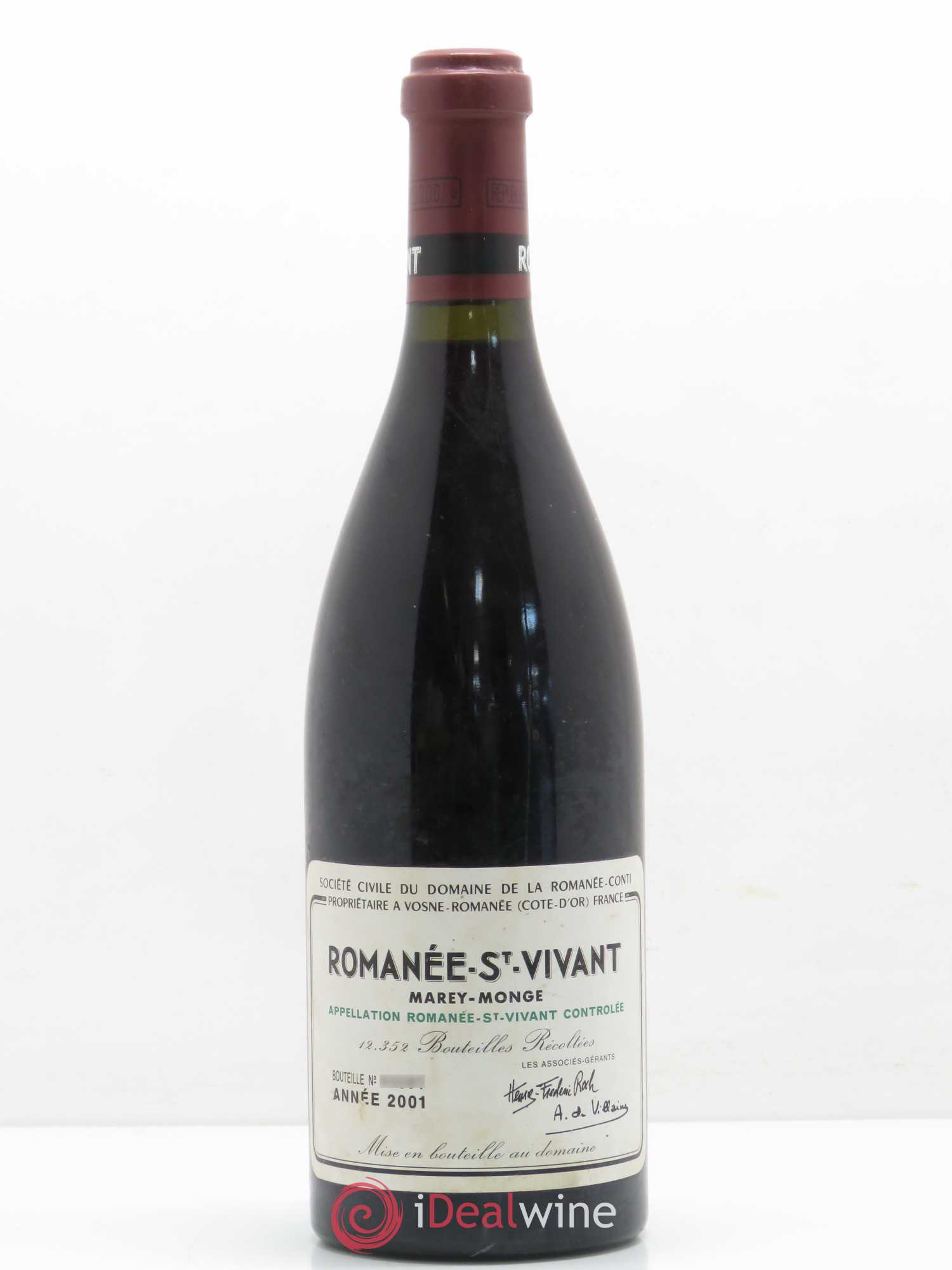 Romanée-Saint-Vivant Grand Cru Domaine de la Romanée-Conti 2001 - Lot de 1 bouteille - 0