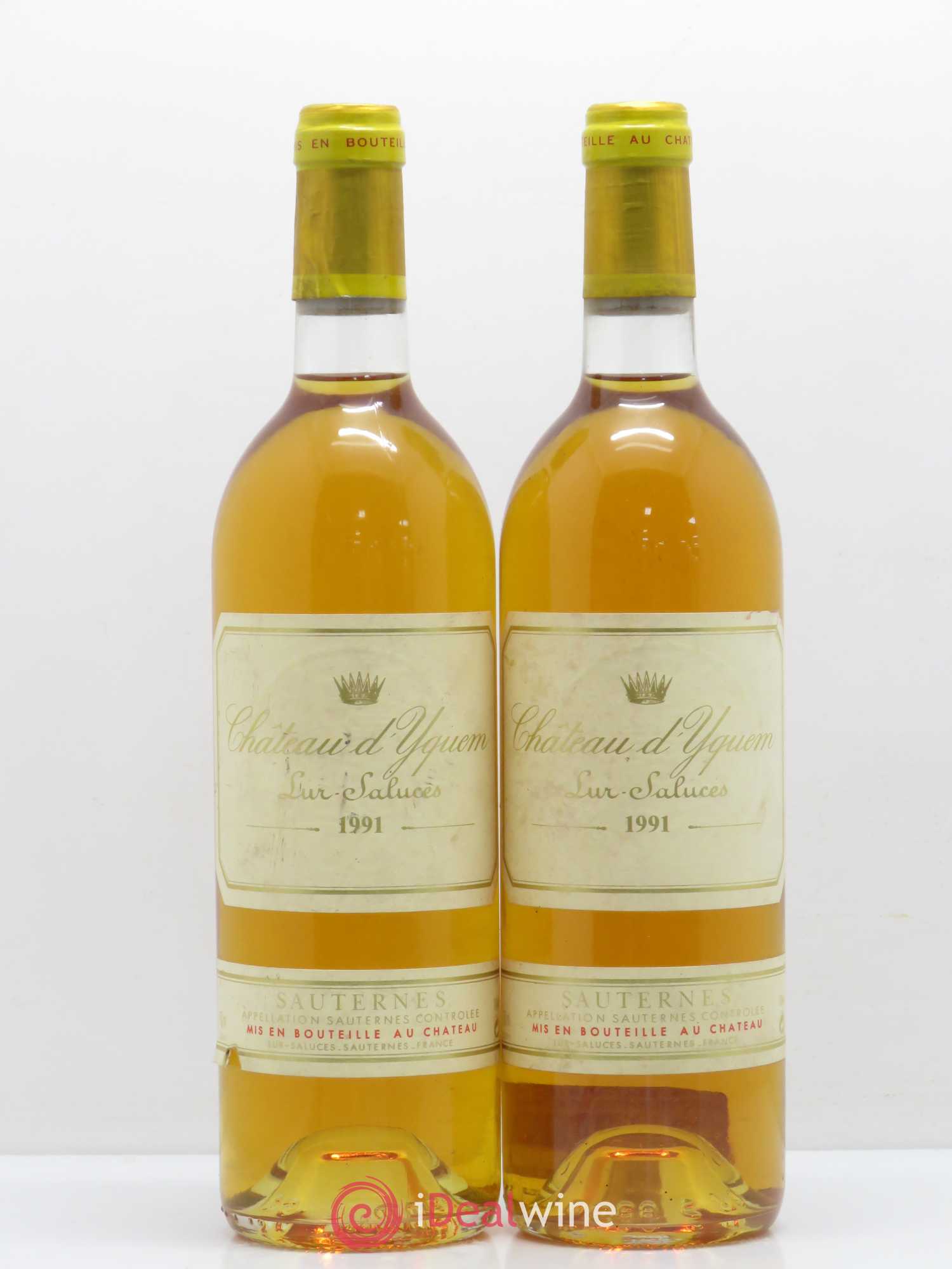 Château d' Yquem 1er Cru Classé Supérieur 1991 - Lotto di 2 bottiglie - 0
