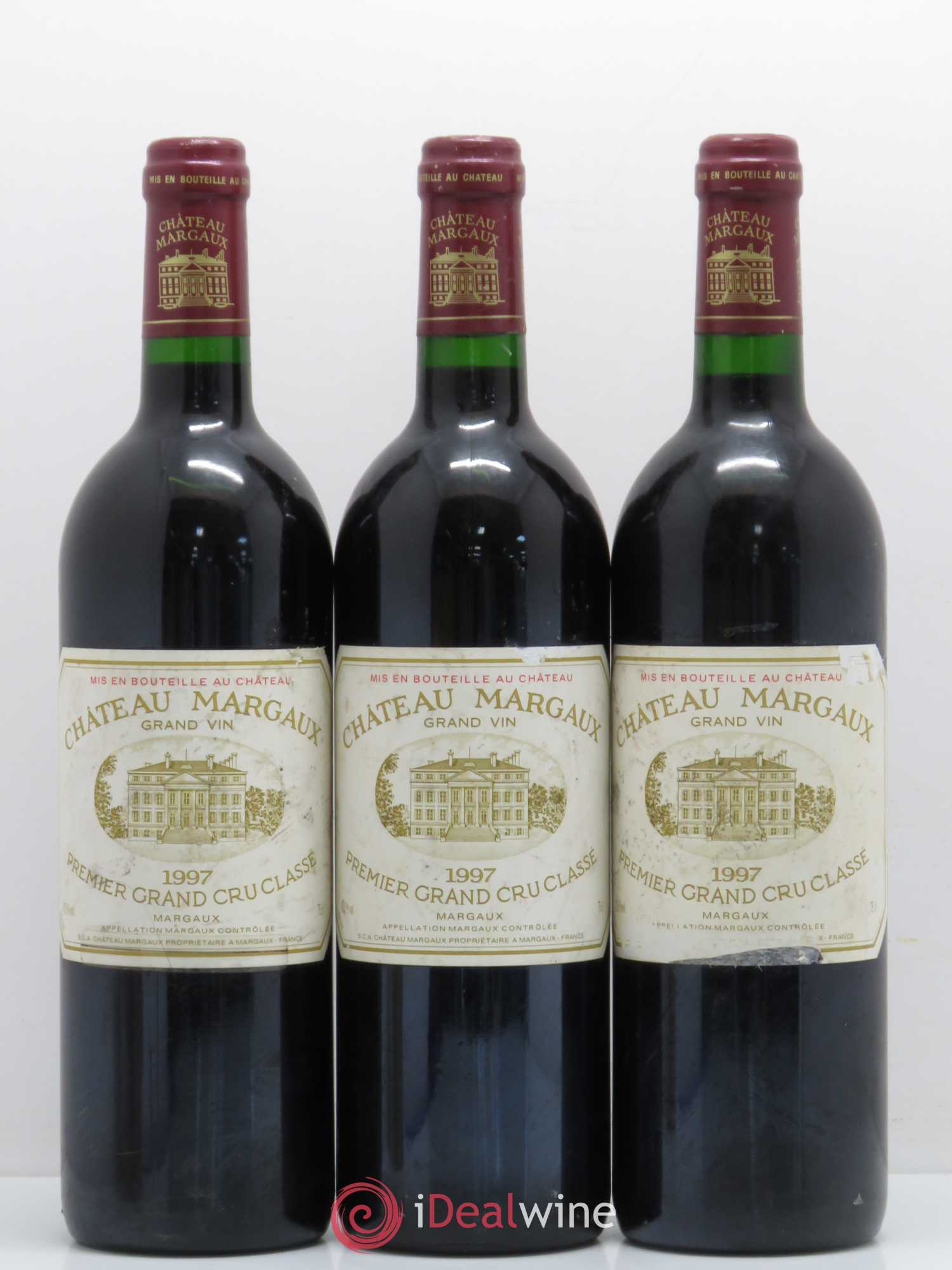 Château Margaux 1er Grand Cru Classé 1997 - Lot de 3 bouteilles - 0