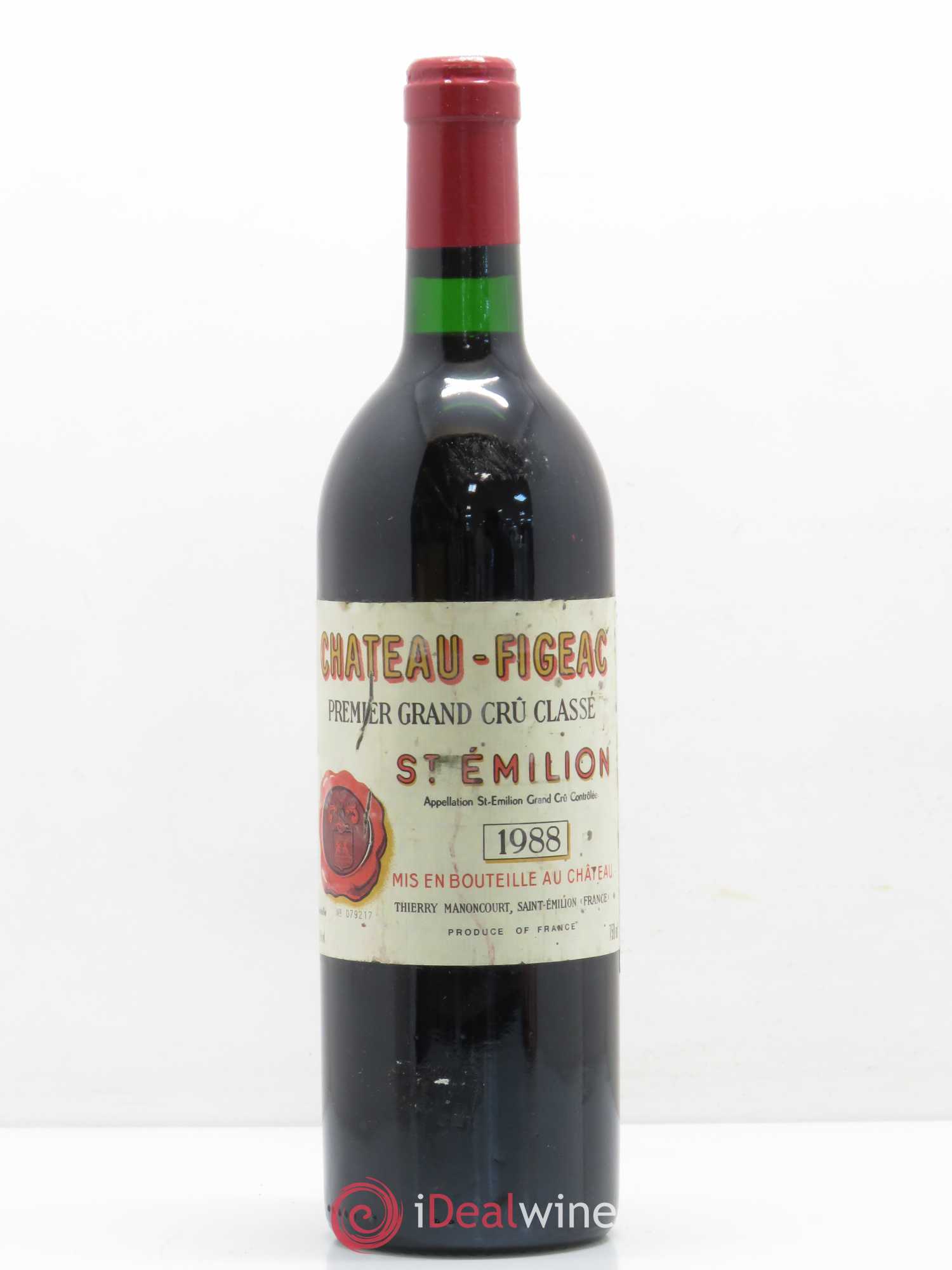 Château Figeac 1er Grand Cru Classé A 1988 - Lot de 1 bouteille - 0