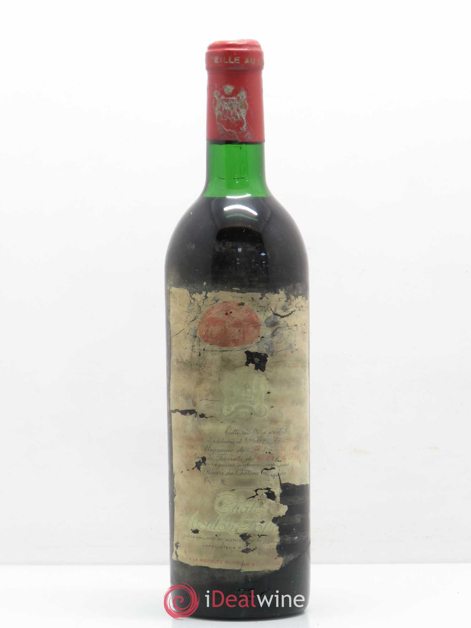 Château Mouton Rothschild 1er Grand Cru Classé 1969 - Lot de 1 bouteille - 0