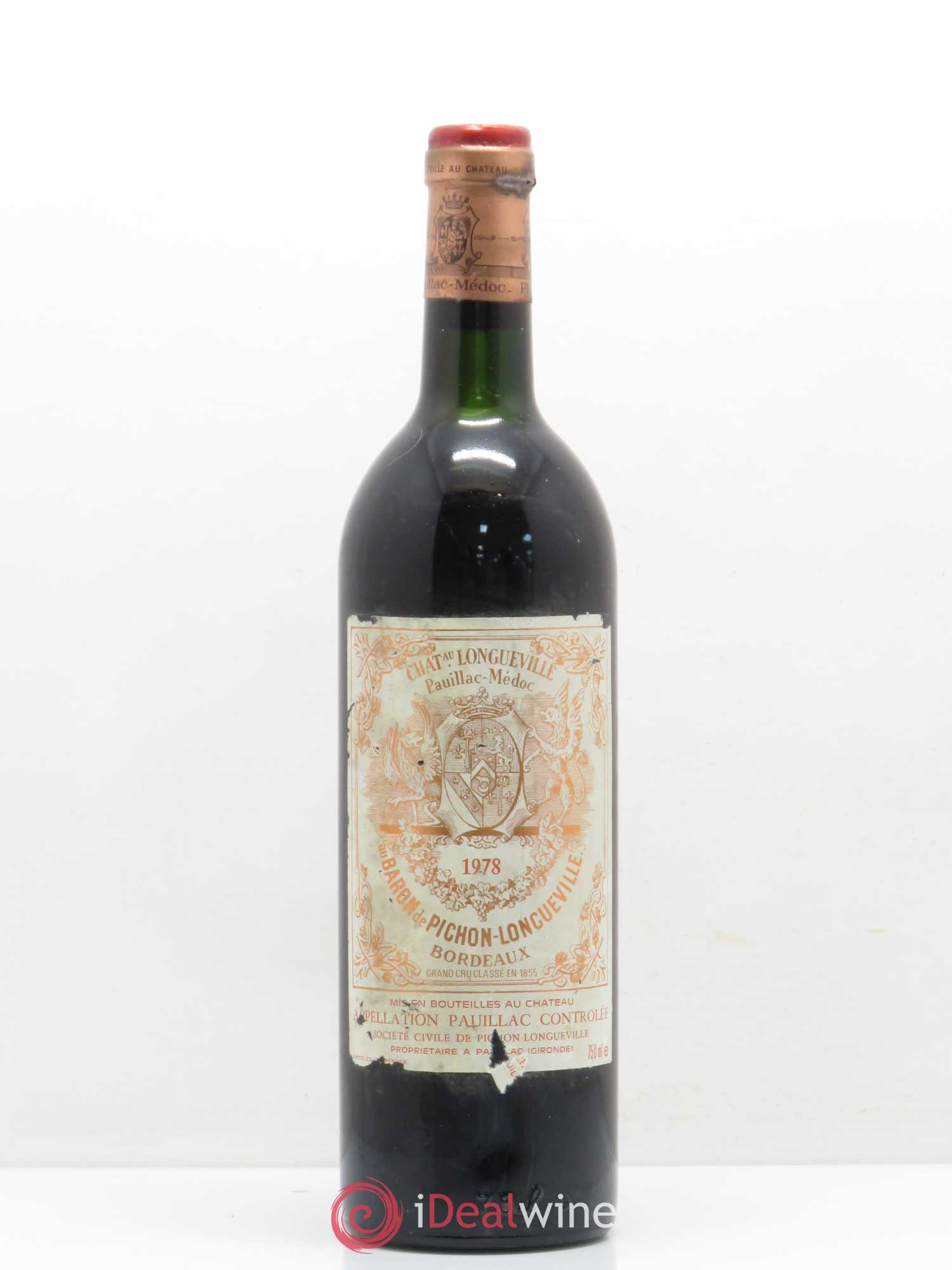 Pichon Longueville Baron 2ème Grand Cru Classé 1978 - Lot de 1 bouteille - 0