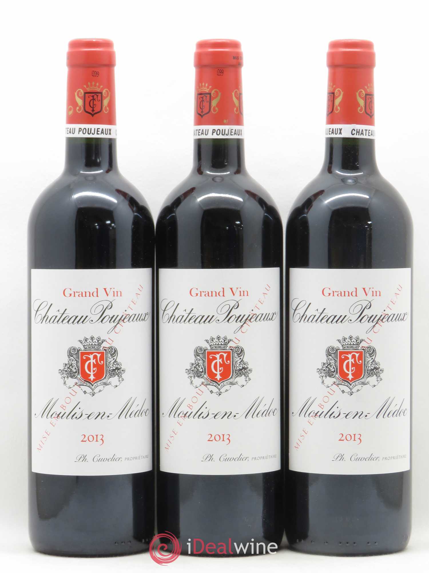 Château Poujeaux 2013 - Lot de 3 bouteilles - 0
