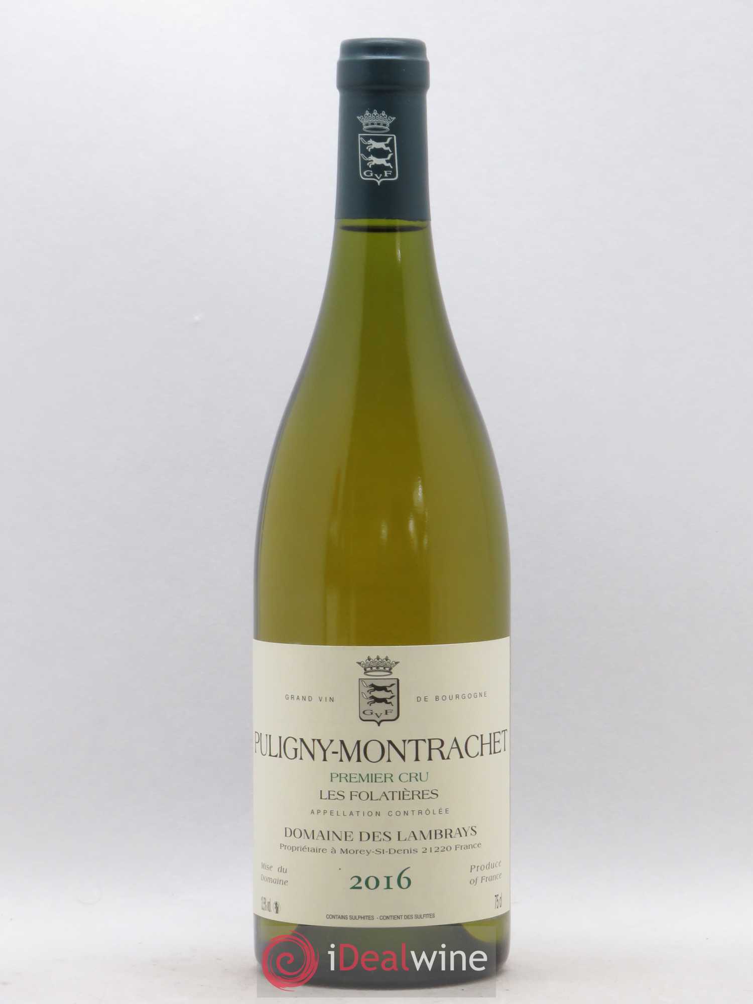 Puligny-Montrachet 1er Cru Les Folatières Domaine des Lambrays 2016 - Lot de 1 bouteille - 0