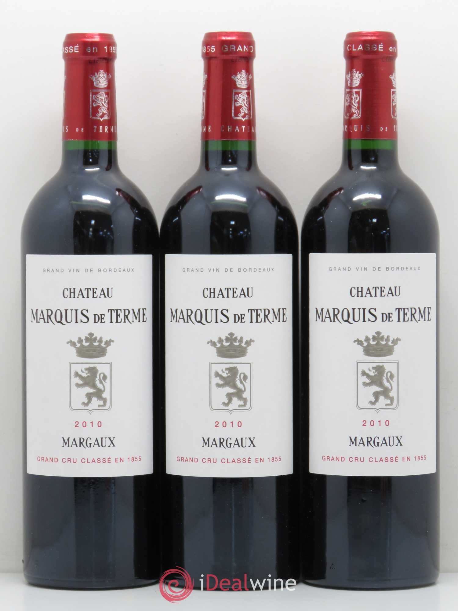Château Marquis de Terme 4ème Grand Cru Classé 2010 - Lot de 3 bouteilles - 0