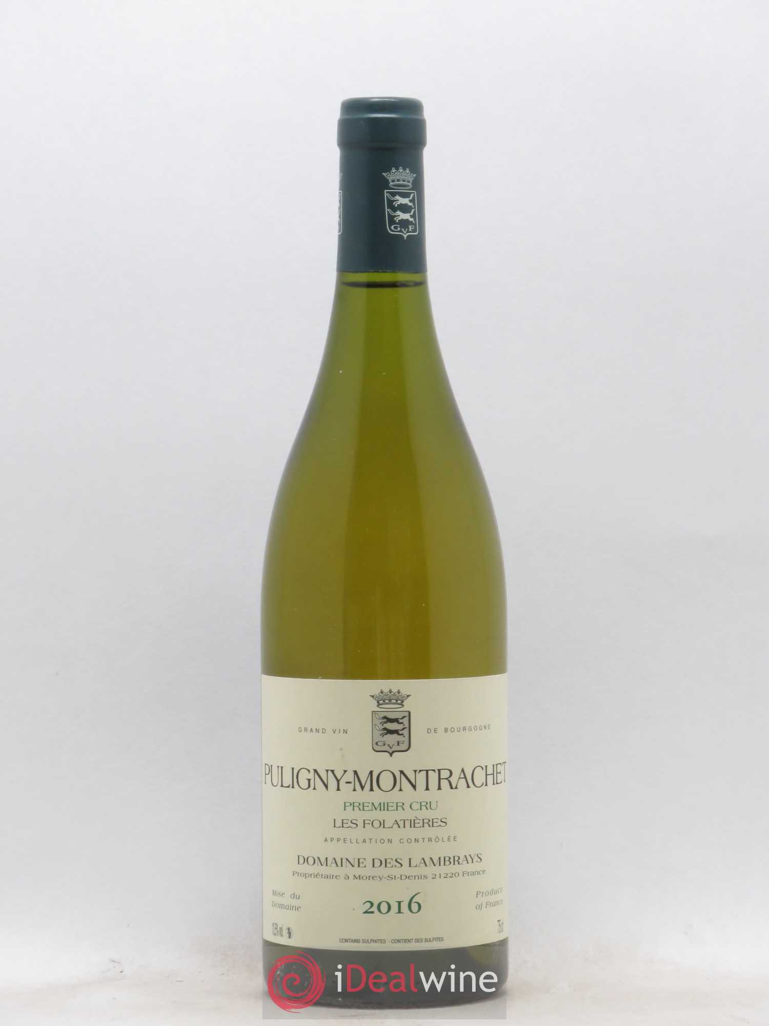 Puligny-Montrachet 1er Cru Les Folatières Domaine des Lambrays 2016 - Lot de 1 bouteille - 0