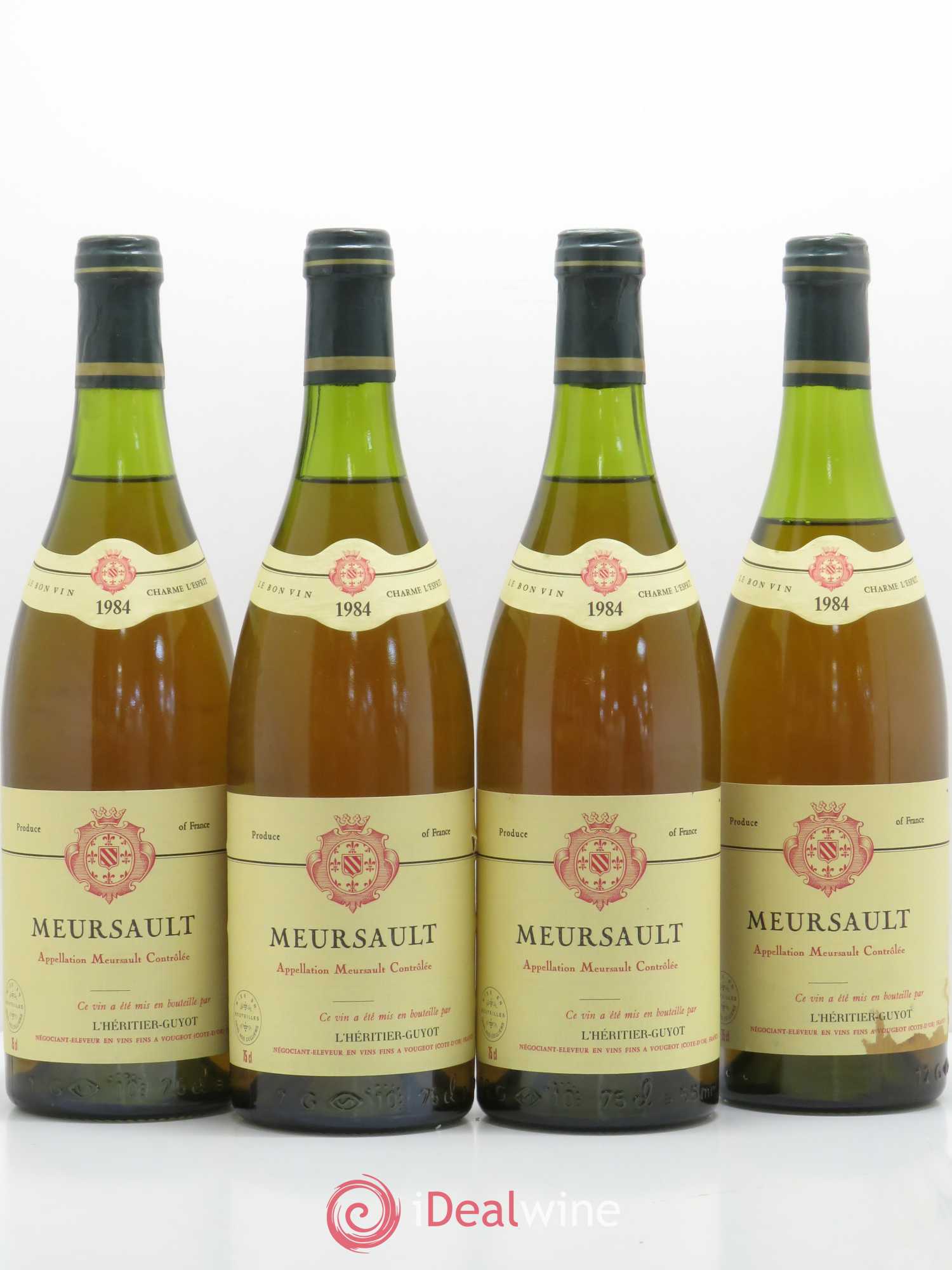 Meursault L'Heritier Guyot 1984 - Lot de 4 bouteilles - 0