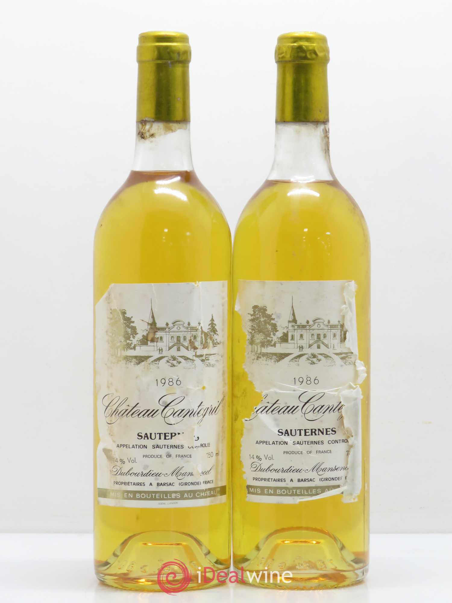 Château Cantegril (senza prezzo di riserva) 1986 - Lotto di 2 bottiglie - 0