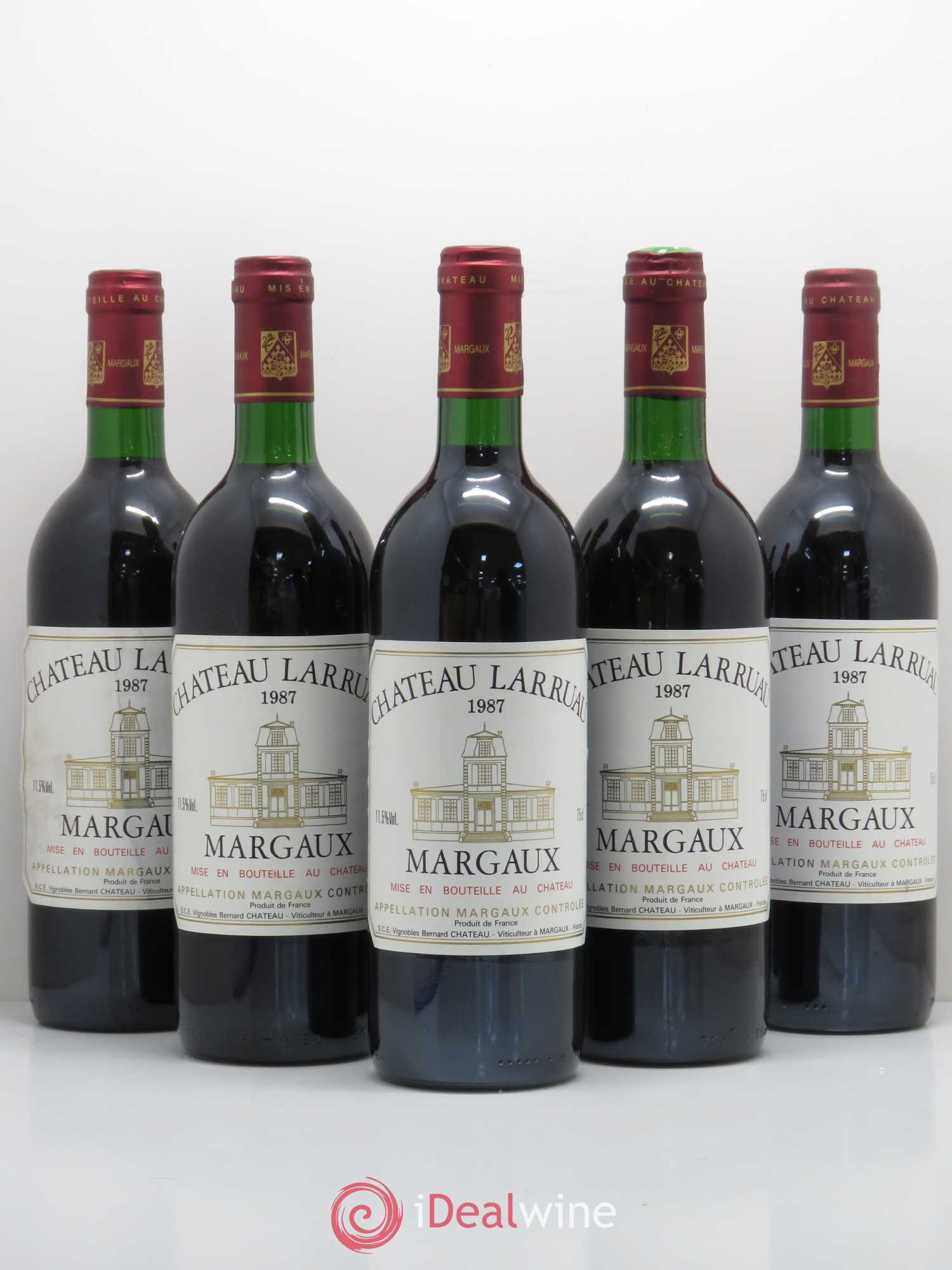 Château Larruau (sans prix de réserve) 1987 - Lot de 5 bouteilles - 0