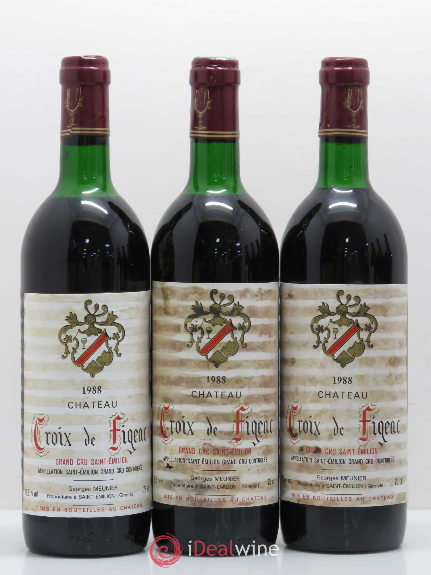 Château La Croix Figeac (Lamarzelle) (sans prix de réserve) 1988 - Lot de 6 bouteilles - 1