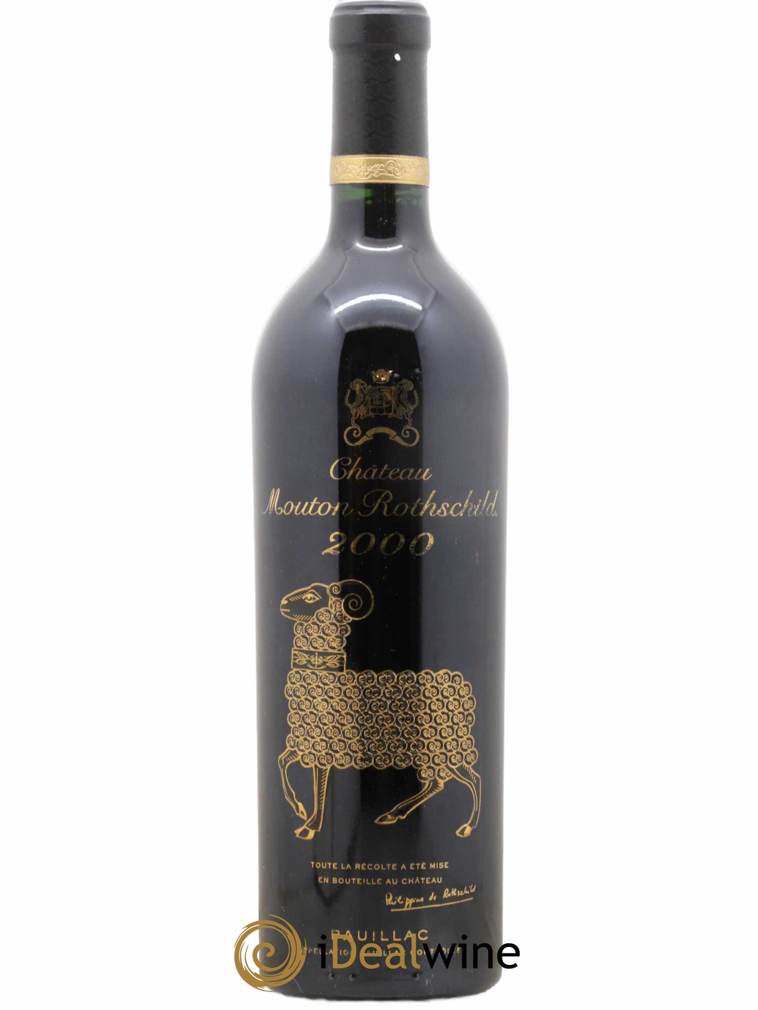 Château Mouton Rothschild 1er Grand Cru Classé 2000 - Lot de 1 bouteille - 0