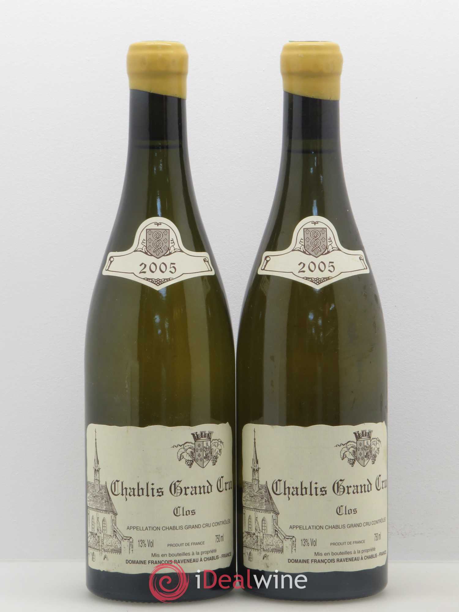 Chablis Grand Cru Clos Raveneau (Domaine) 2005 - Lot de 2 bouteilles - 0