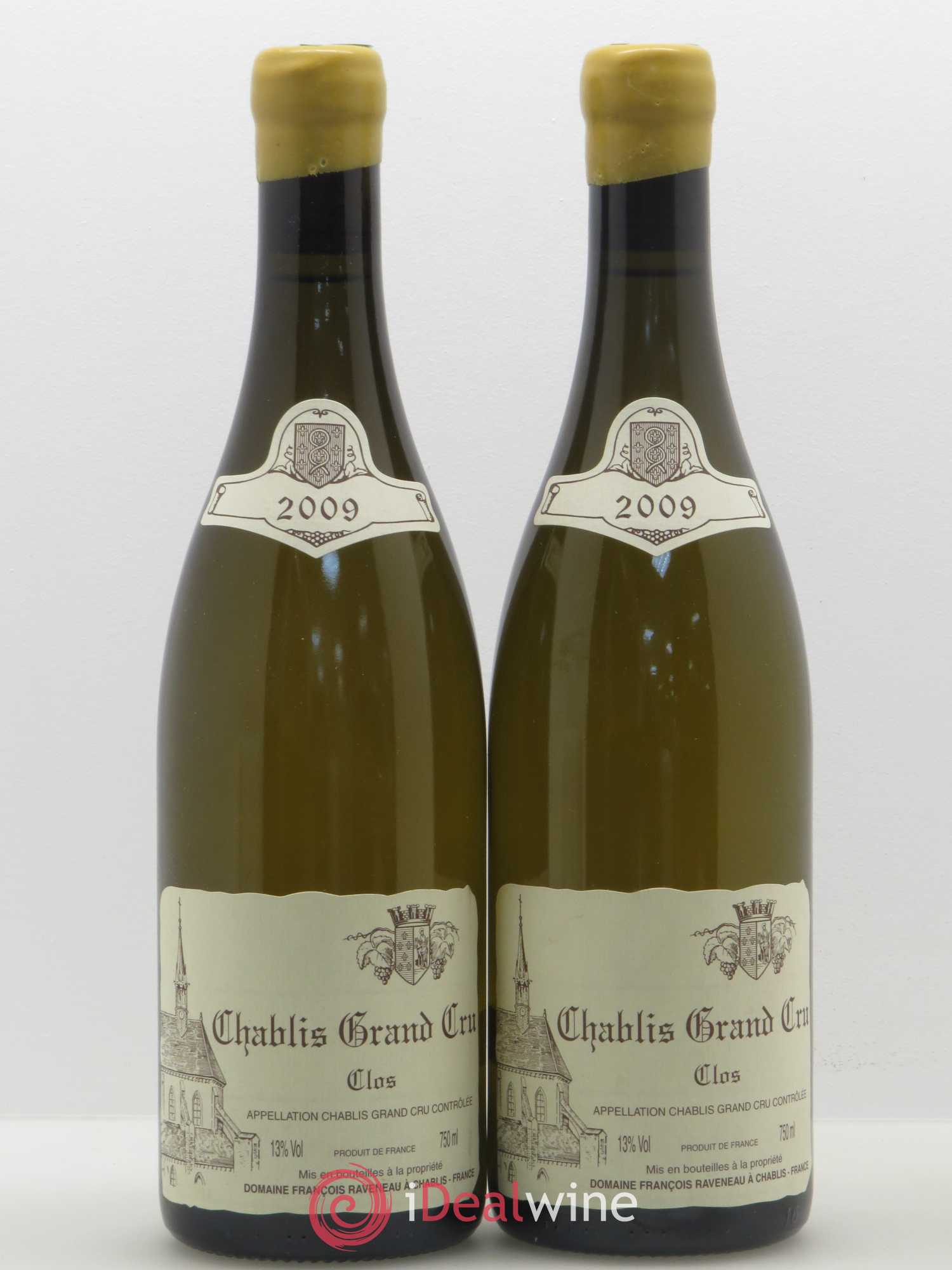 Chablis Grand Cru Clos Raveneau (Domaine) 2009 - Lot de 2 bouteilles - 0