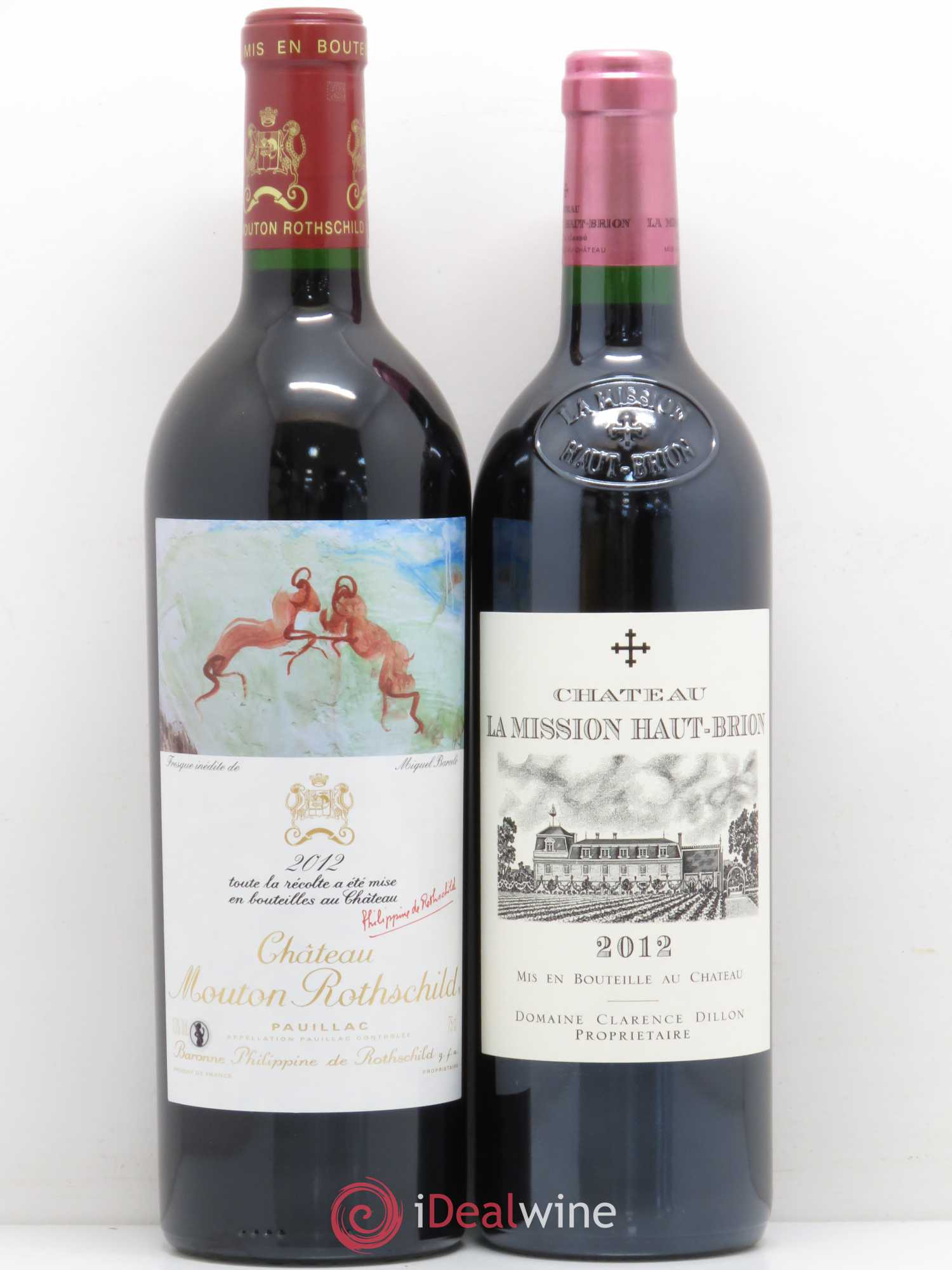 Caisse Collection Duclot 2012 (1 Mouton Rothschild 1 Petrus 1 Margaux 1 Haut Brion 1 Mission Haut Brion 1 Lafite Rothschild 1 Cheval Blanc) 2012 - Posten von 1 Flasche - 5