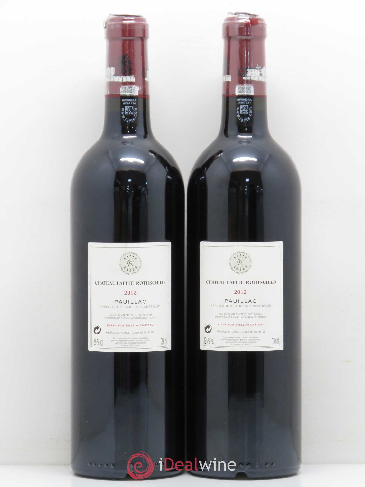 Château Lafite Rothschild 1er Grand Cru Classé 2012 - Lot de 2 bouteilles - 1