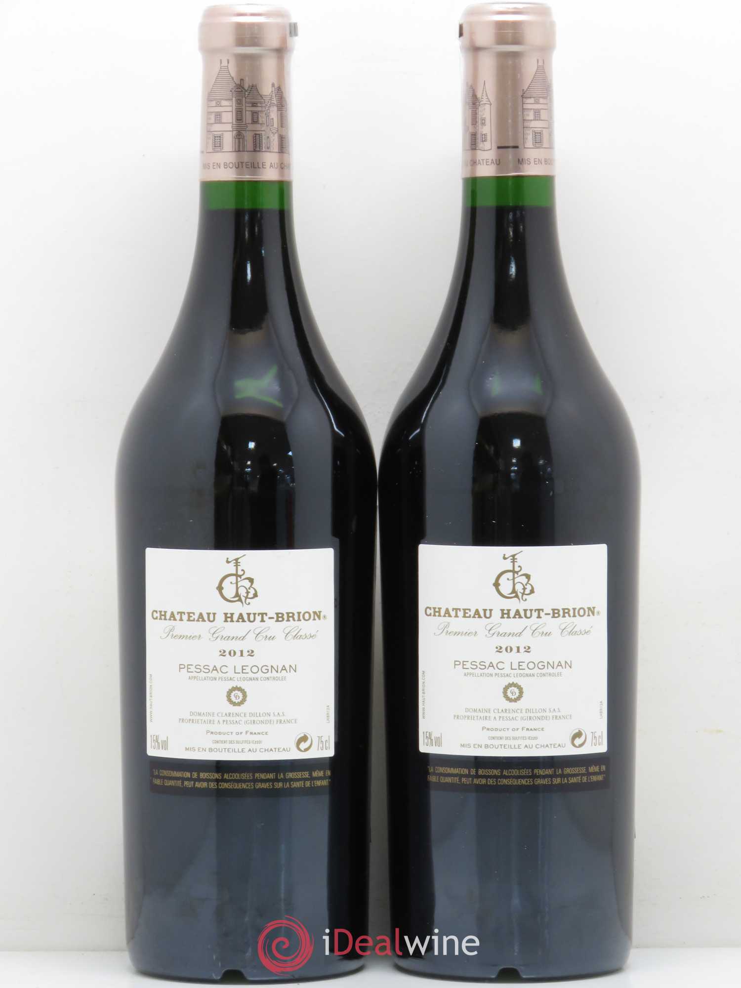 Château Haut Brion 1er Grand Cru Classé 2012 - Lot de 2 bouteilles - 1