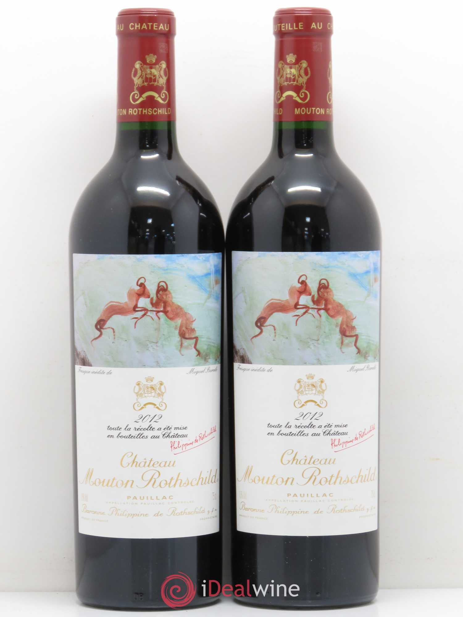 Château Mouton Rothschild 1er Grand Cru Classé 2012 - Lot de 2 bouteilles - 0
