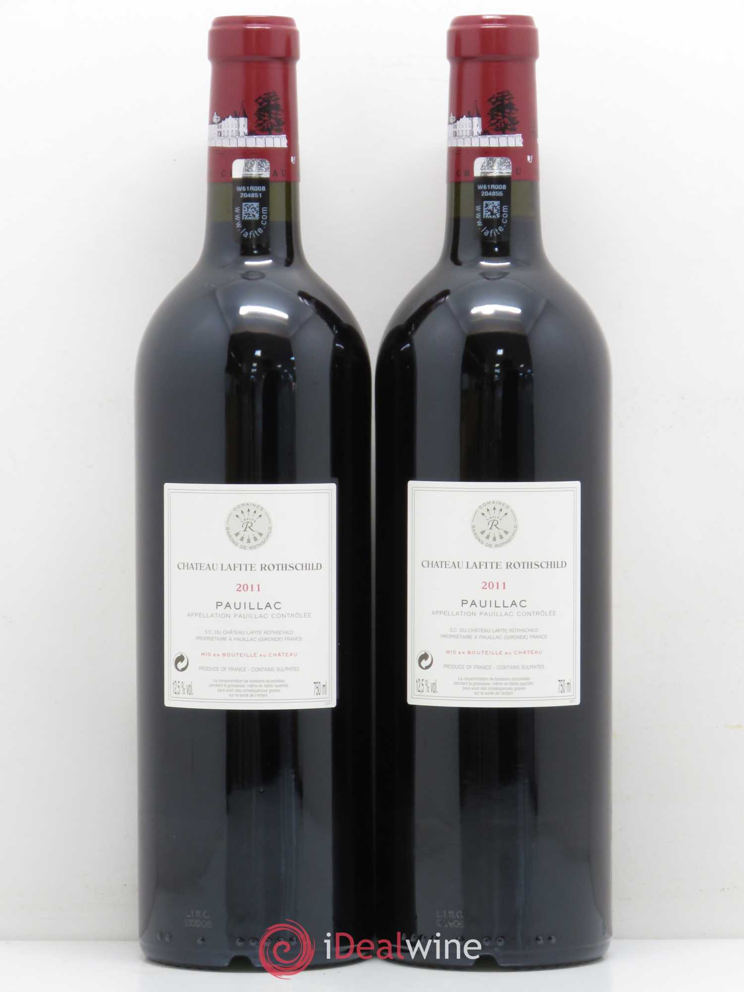 Château Lafite Rothschild 1er Grand Cru Classé 2011 - Lot de 2 bouteilles - 1