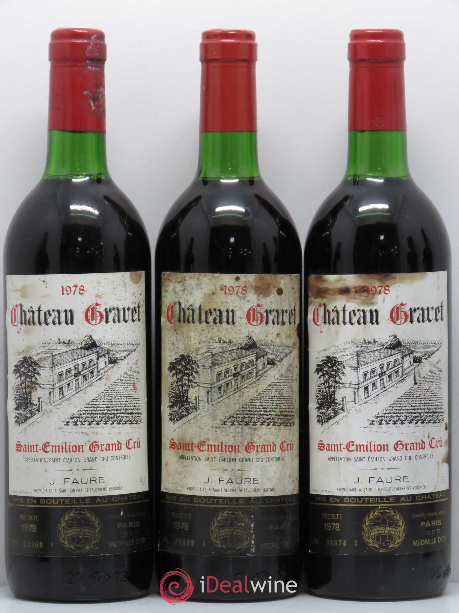 Saint-Émilion Grand Cru Château Gravet (sans prix de réserve) 1978 - Posten von 6 Flaschen - 1