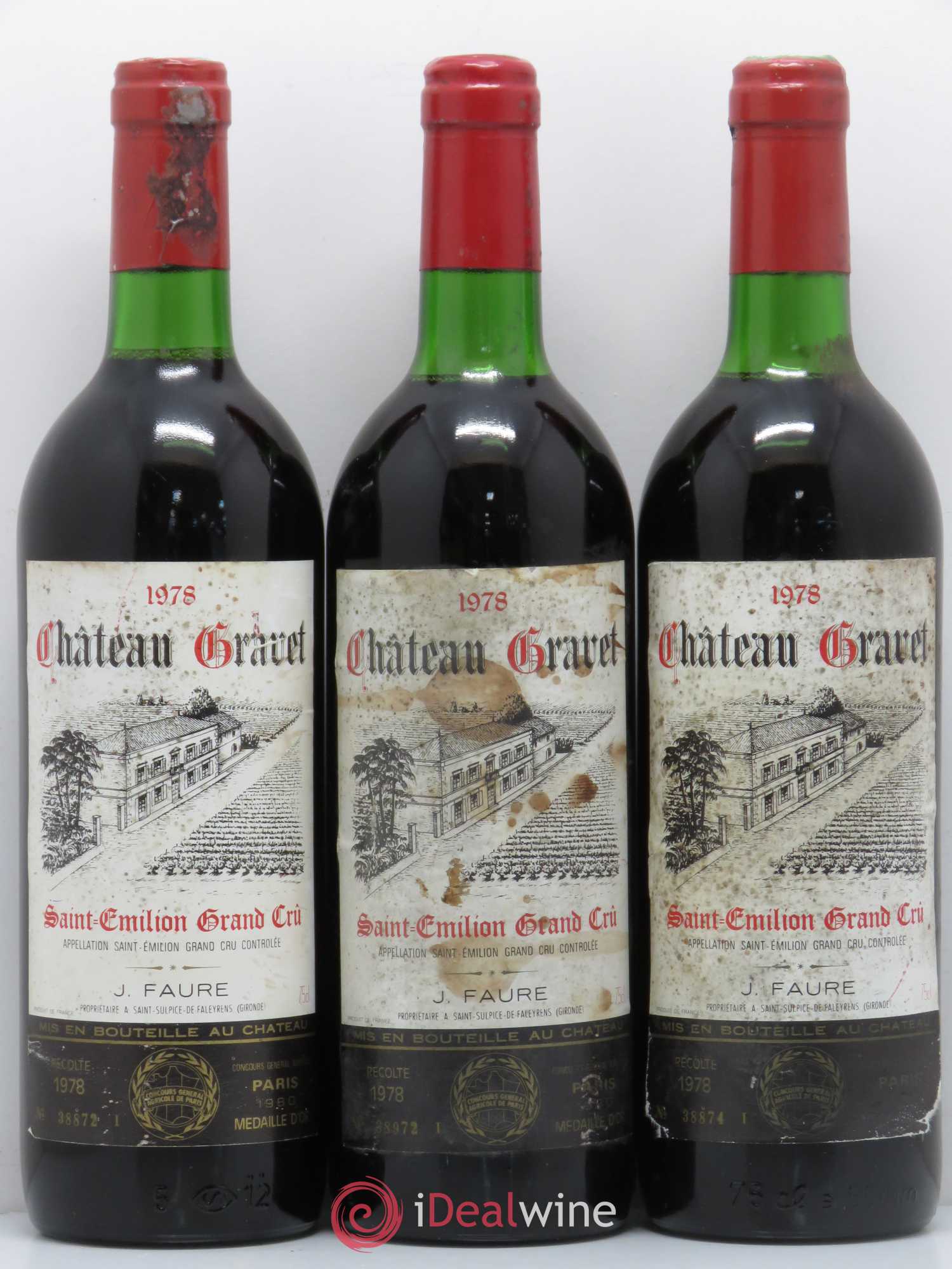 Saint-Émilion Grand Cru Château Gravet (sans prix de réserve) 1978 - Posten von 6 Flaschen - 2