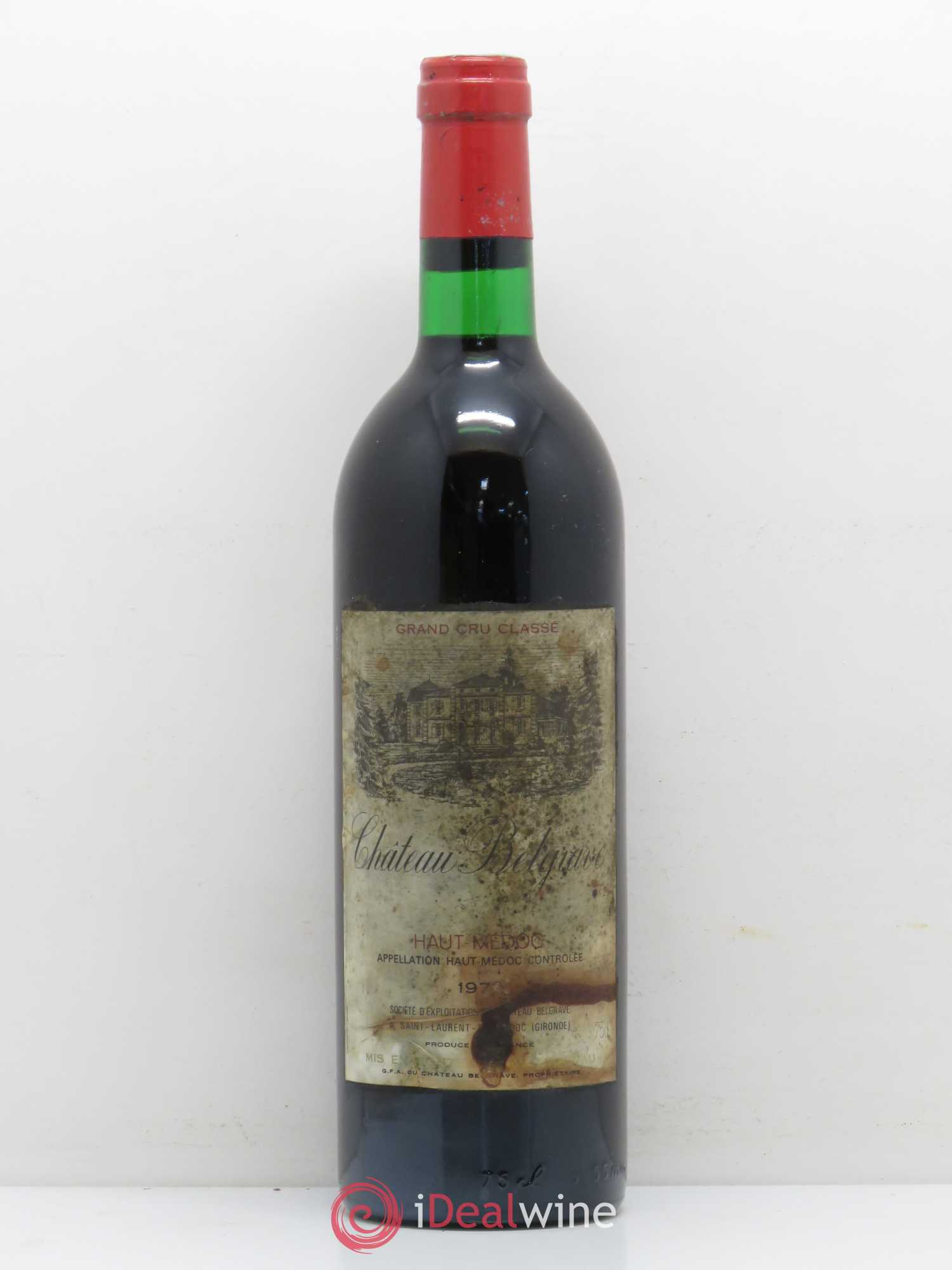 Château Belgrave 5ème Grand Cru Classé 1979 - Lot de 1 bouteille - 0