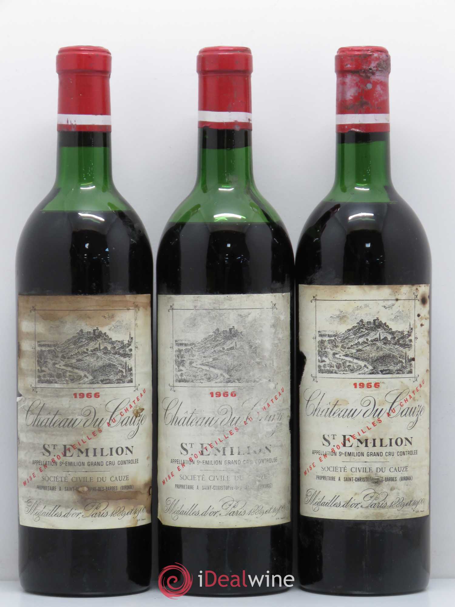 Château du Cauze 1966 - Lot de 3 bouteilles - 0
