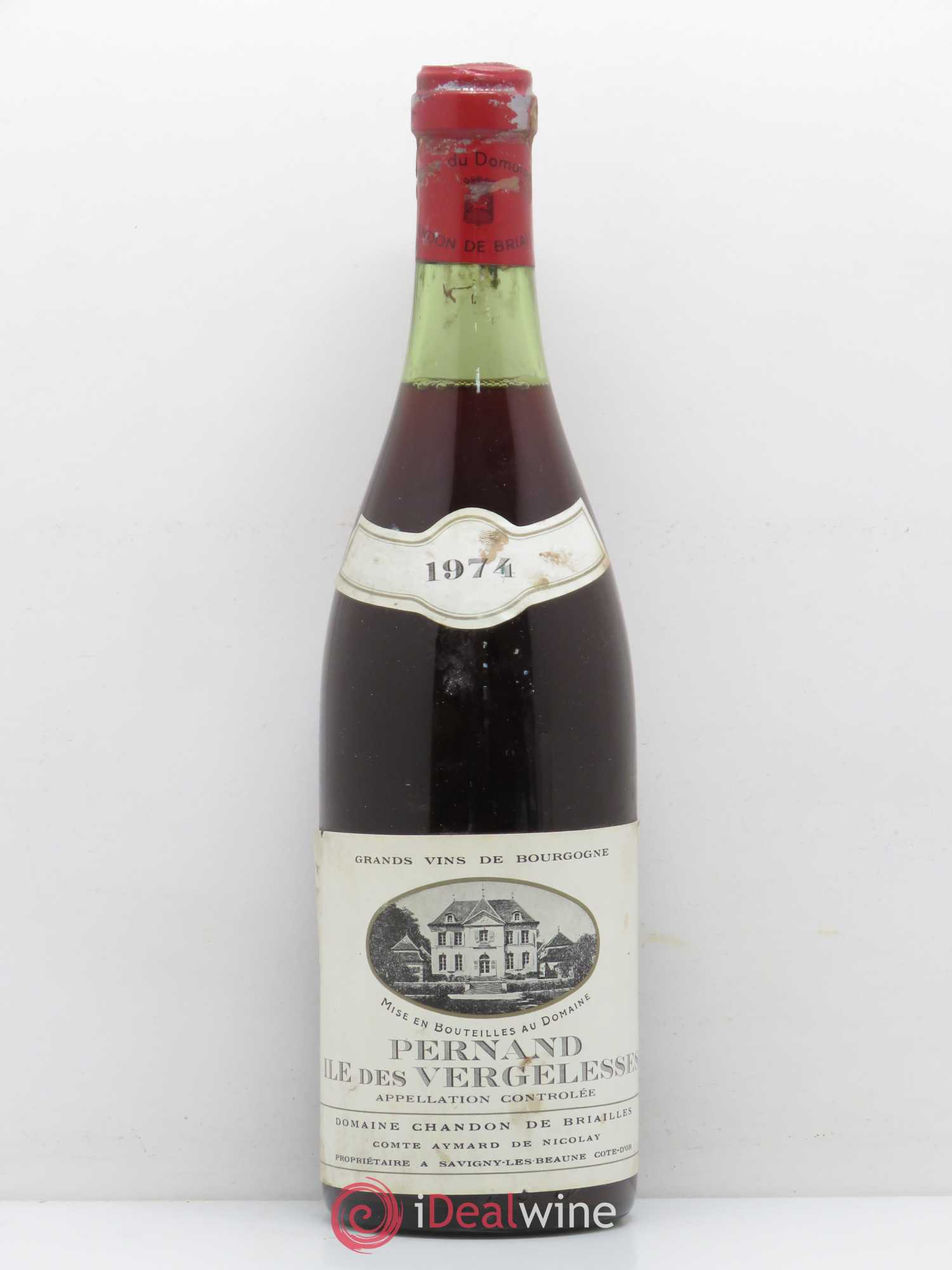 Pernand-Vergelesses 1er Cru Iles des Vergelesses Chandon de Briailles 1974 - Posten von 1 Flasche - 0
