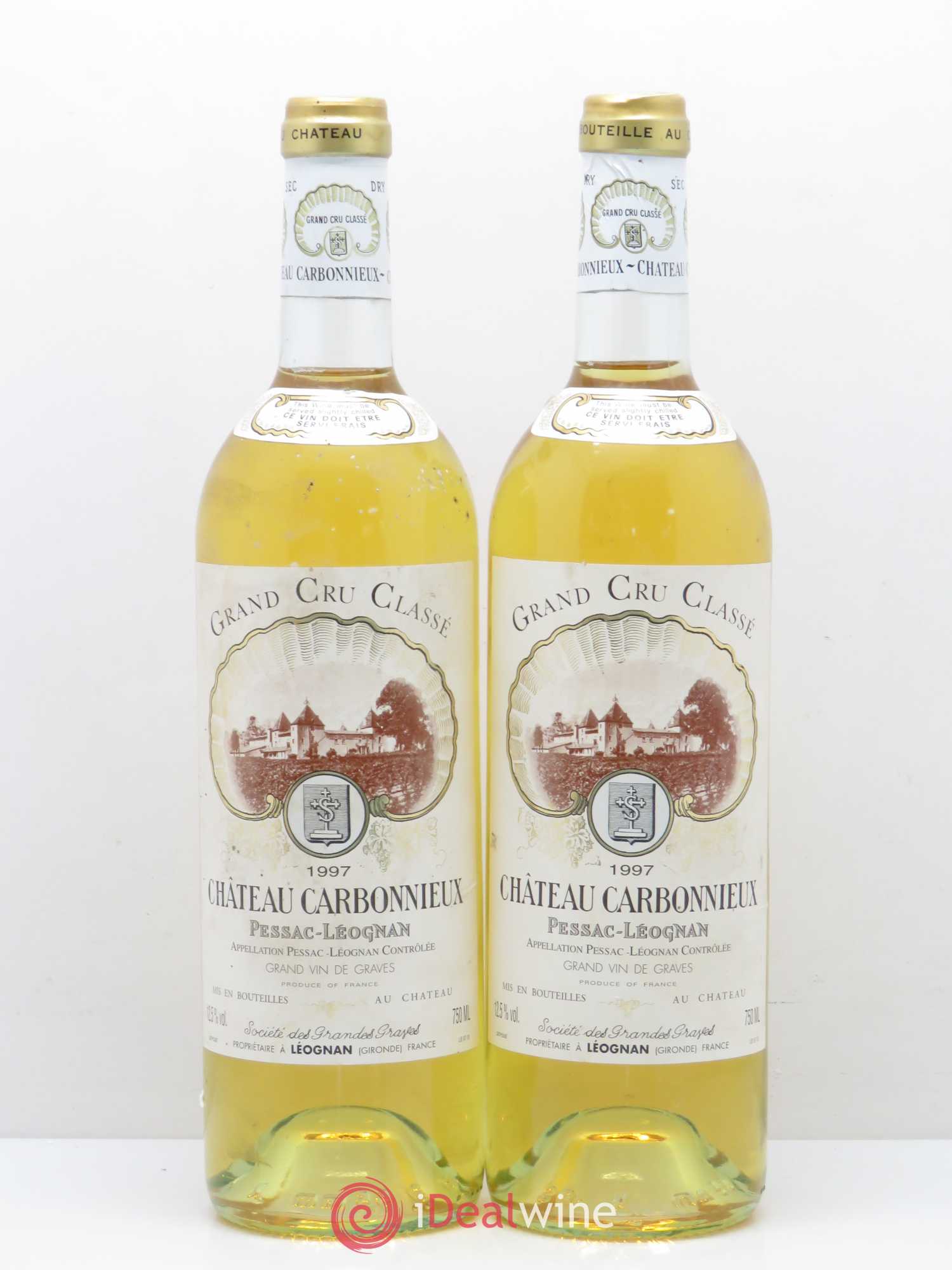 Château Carbonnieux Cru Classé de Graves 1997 - Lot de 2 bouteilles - 0
