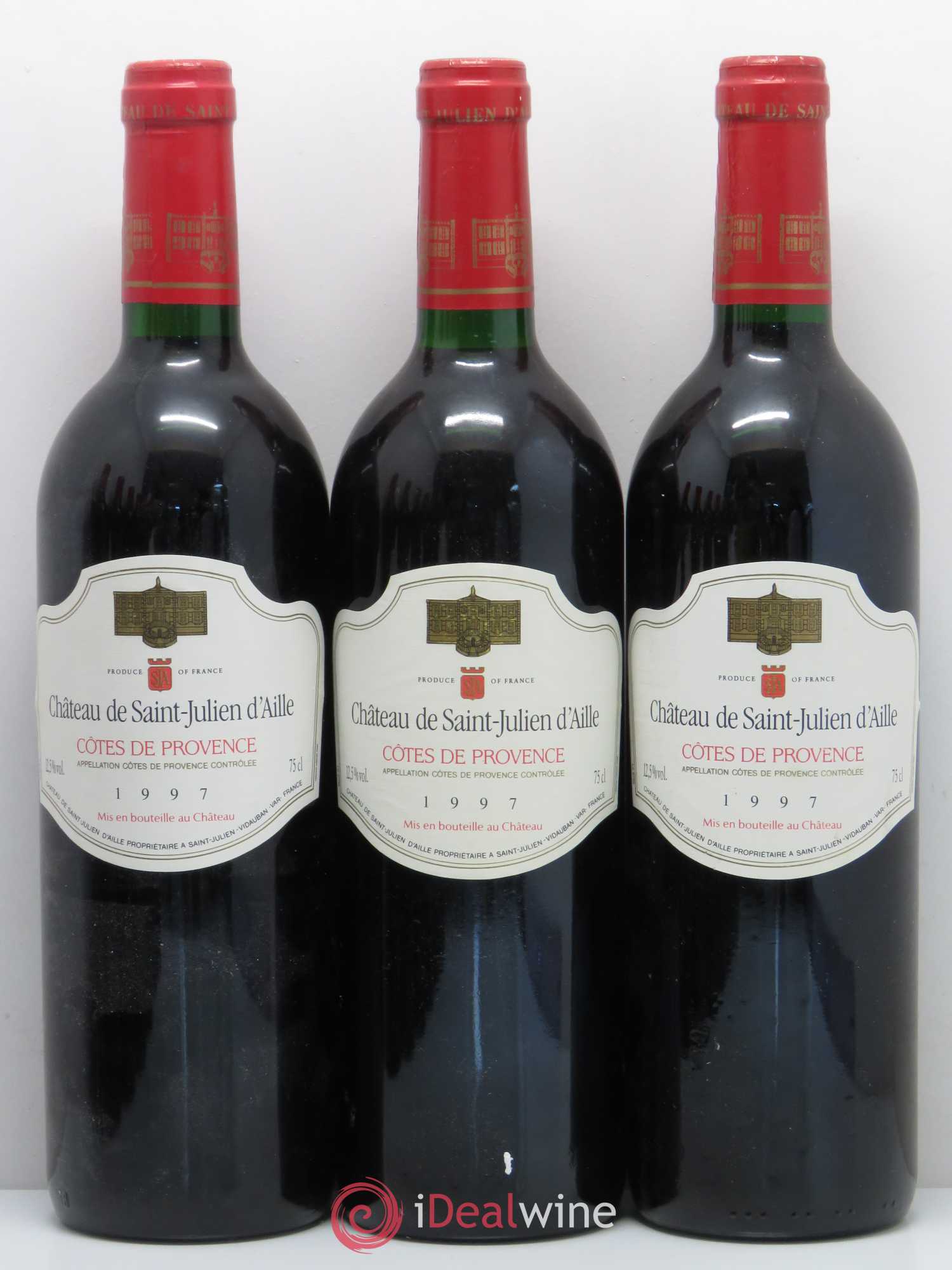 Côtes de Provence Château Saint Julien D'Aille 1997 - Posten von 12 Flaschen - 2
