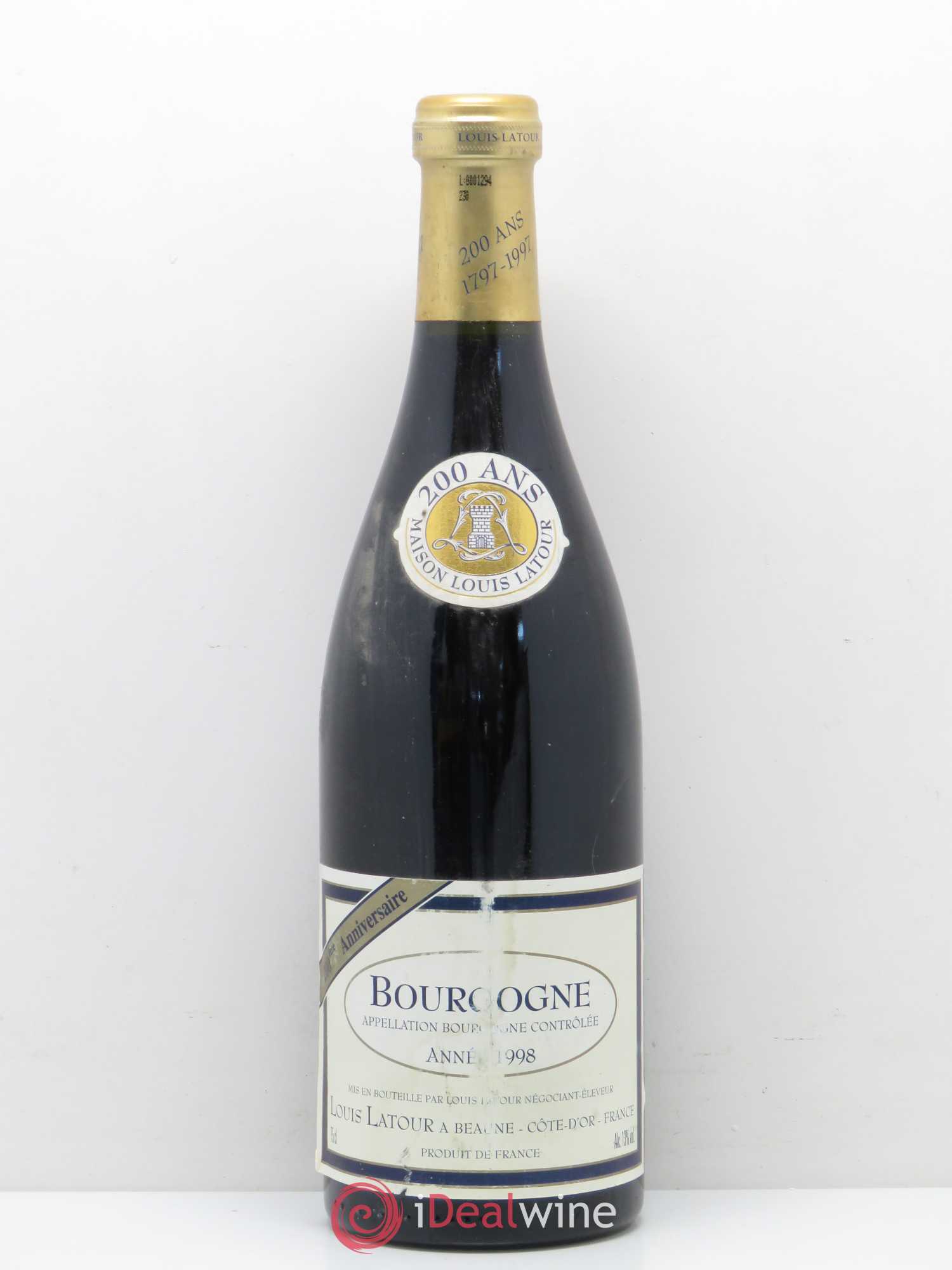 Bourgogne Louis Latour 1998 - Lot de 1 bouteille - 0