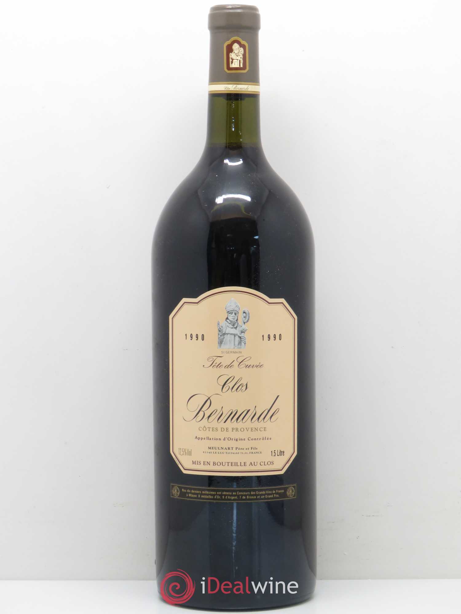 Côtes de Provence Clos Bernarde Tête de Cuvée 1990 - Posten von 1 Magnum - 0