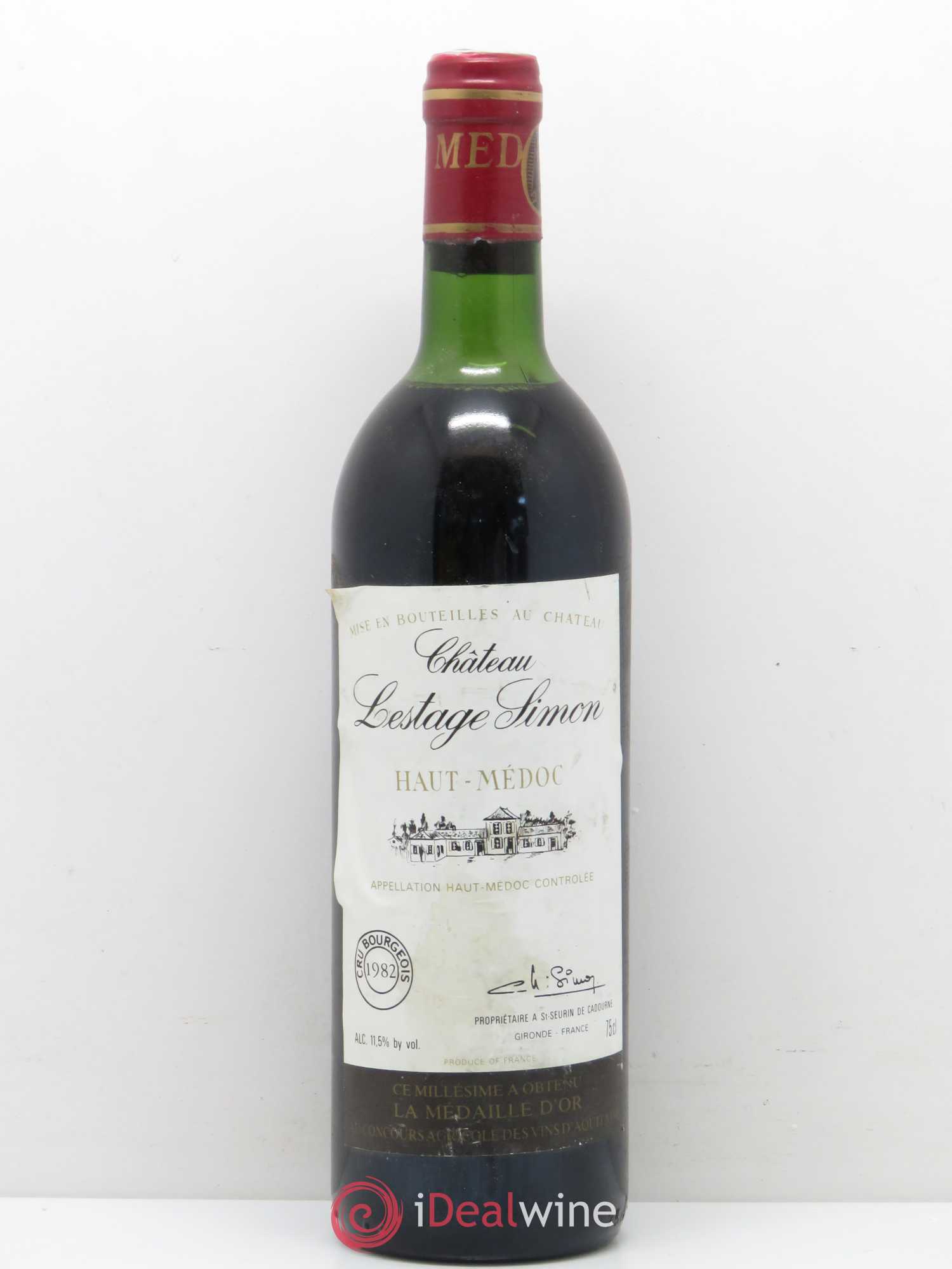 Château Lestage Simon Cru Bourgeois 1982 - Lot de 1 bouteille - 0