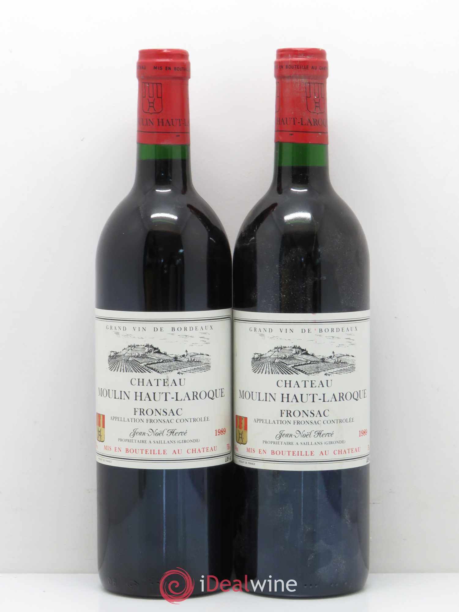 Fronsac Château Moulin Haut Laroque 1989 - Posten von 5 Flaschen - 2