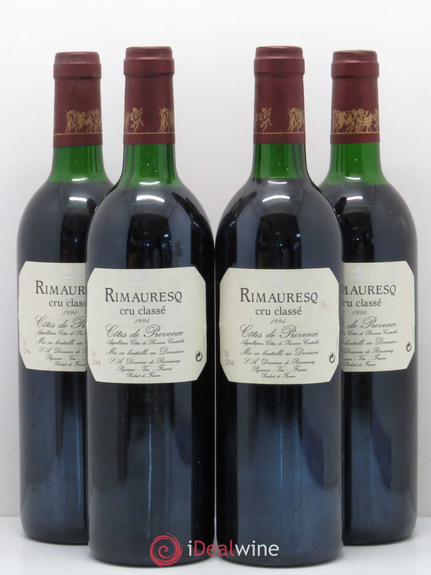 Côtes de Provence Rimauresq Cru Classé Classique de Rimauresq 1994 - Posten von 4 Flaschen - 0