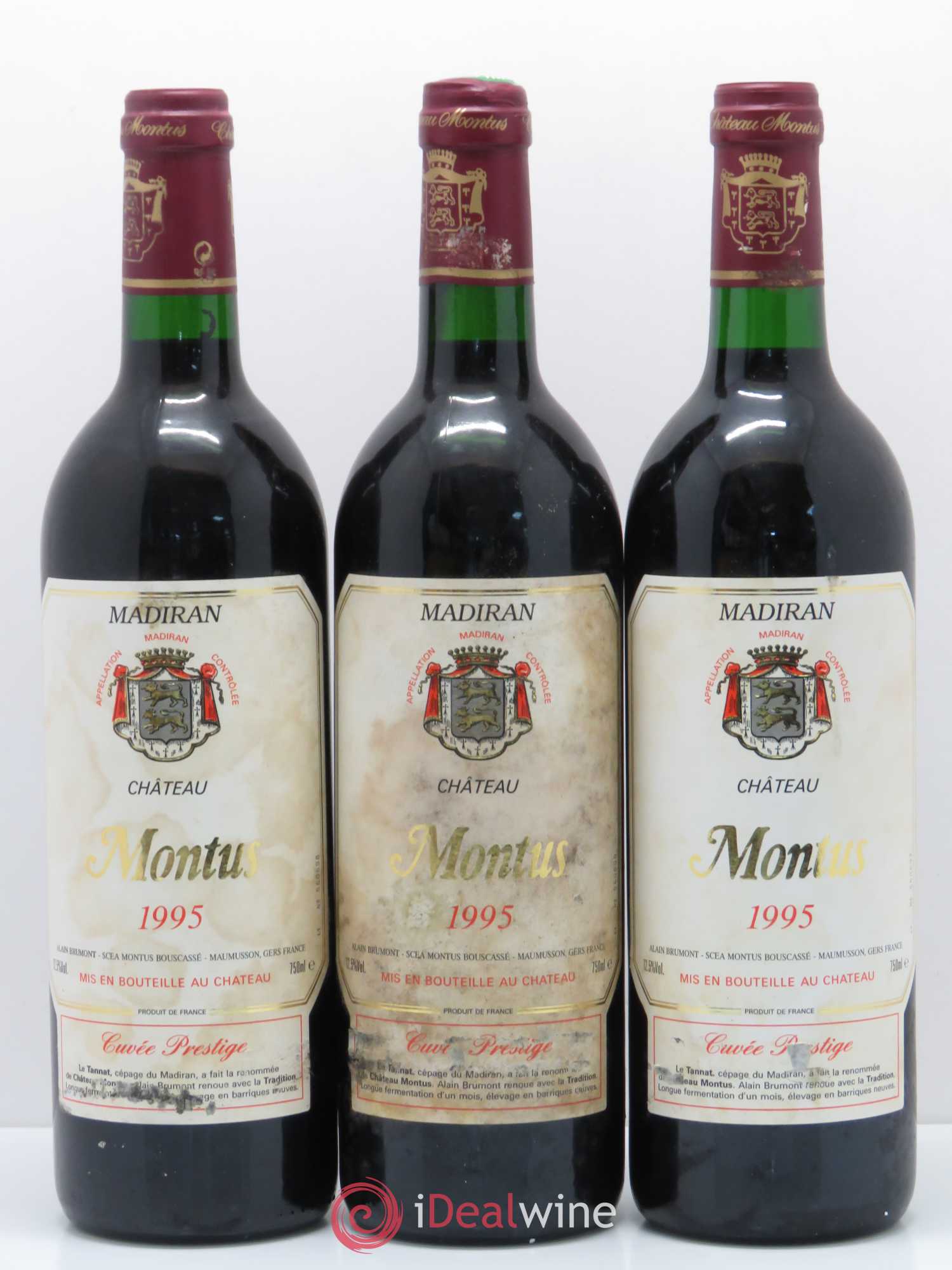 Madiran Château Montus-Prestige Alain Brumont 1995 - Lot de 6 bouteilles - 1