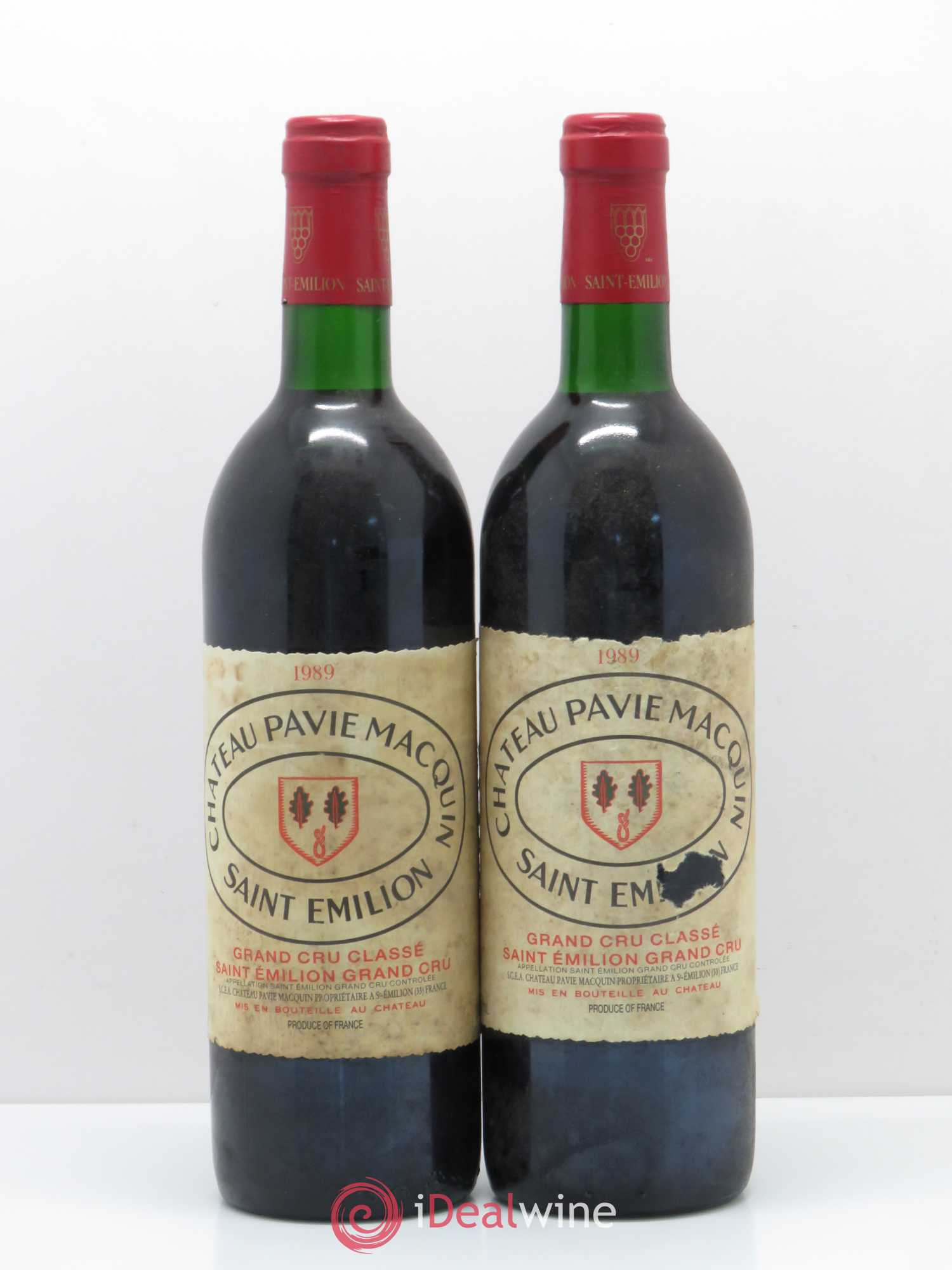 Château Pavie Macquin 1er Grand Cru Classé B 1989 - Lot de 2 bouteilles - 0