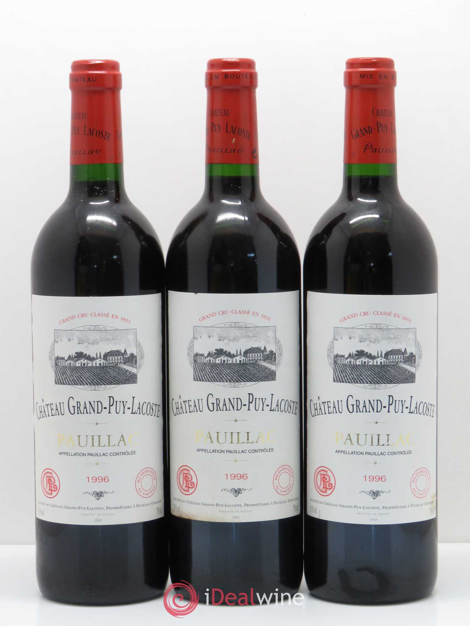 Château Grand Puy Lacoste 5ème Grand Cru Classé 1996 - Lot de 12 bouteilles - 2