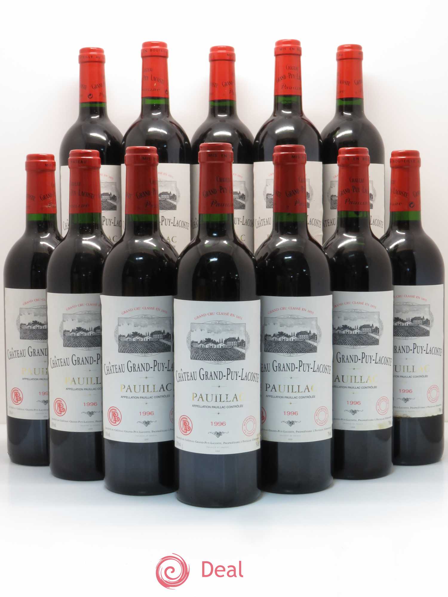 Château Grand Puy Lacoste 5ème Grand Cru Classé 1996 - Lot de 12 bouteilles - 0