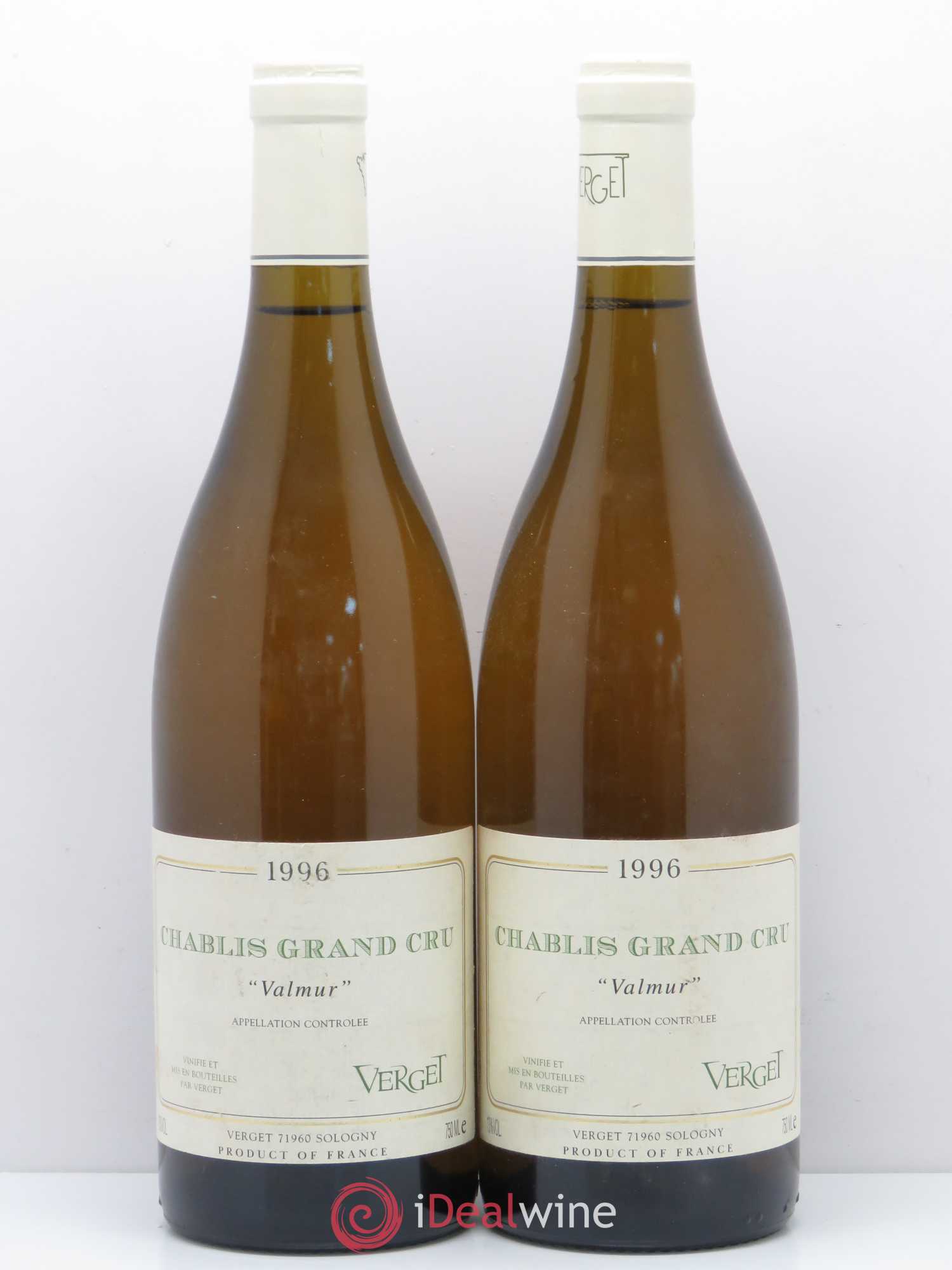 Chablis Grand Cru Valmur Verget 1996 - Lot de 2 bouteilles - 0
