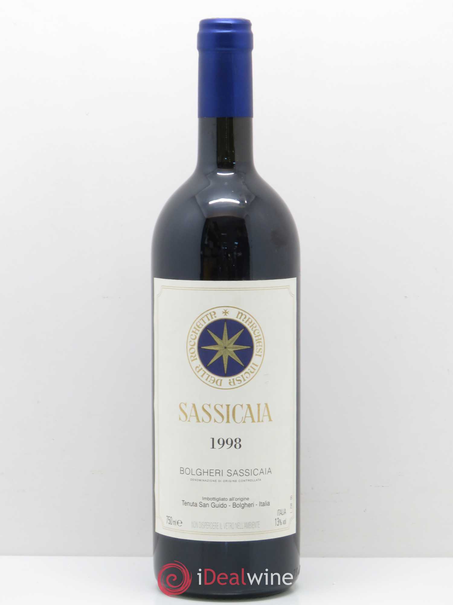 Bolgheri DOC Sassicaia Tenuta San Guido 1998 - Lot de 1 bouteille - 0