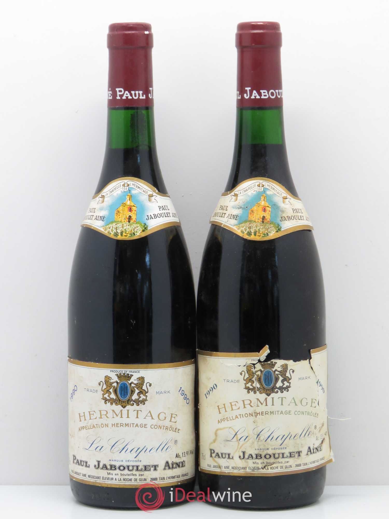 Hermitage La Chapelle Paul Jaboulet Ainé 1990 - Lot de 2 bouteilles - 0